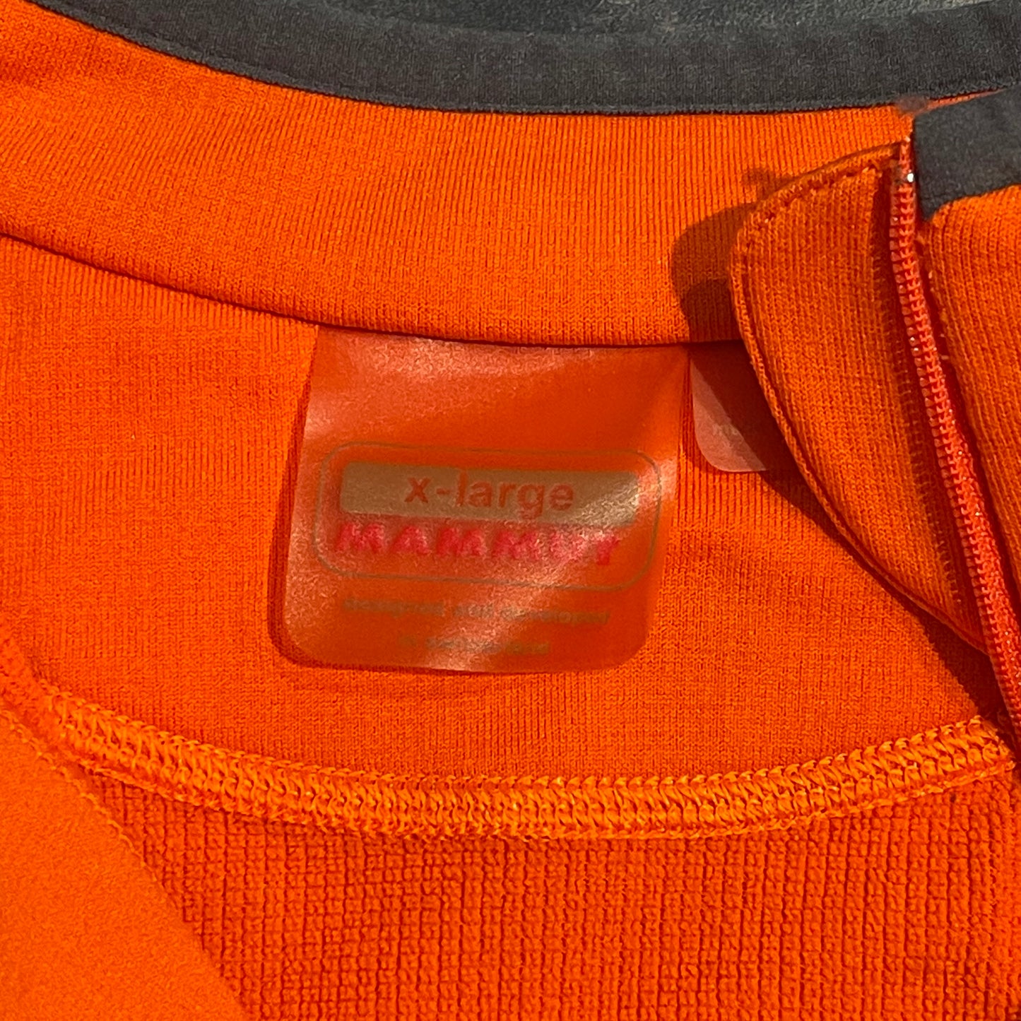 Mammut Longsleeve (L /XL Herren) Half Zip Shirt Polartec orange