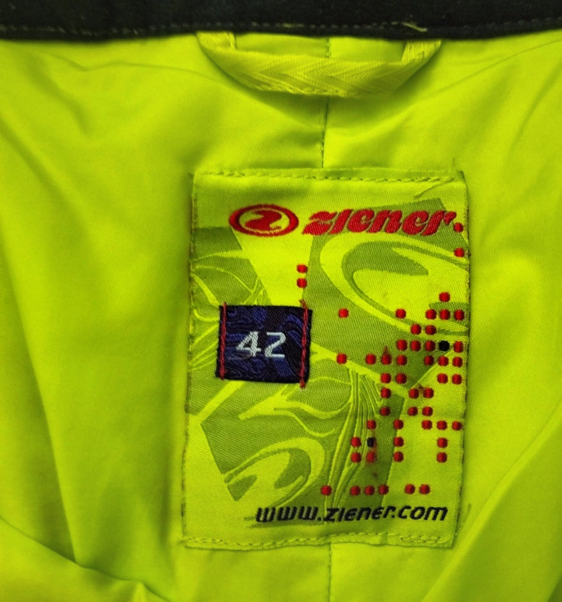 Ski / Freeride Hose Ziener (XL Damen) gelb - grün