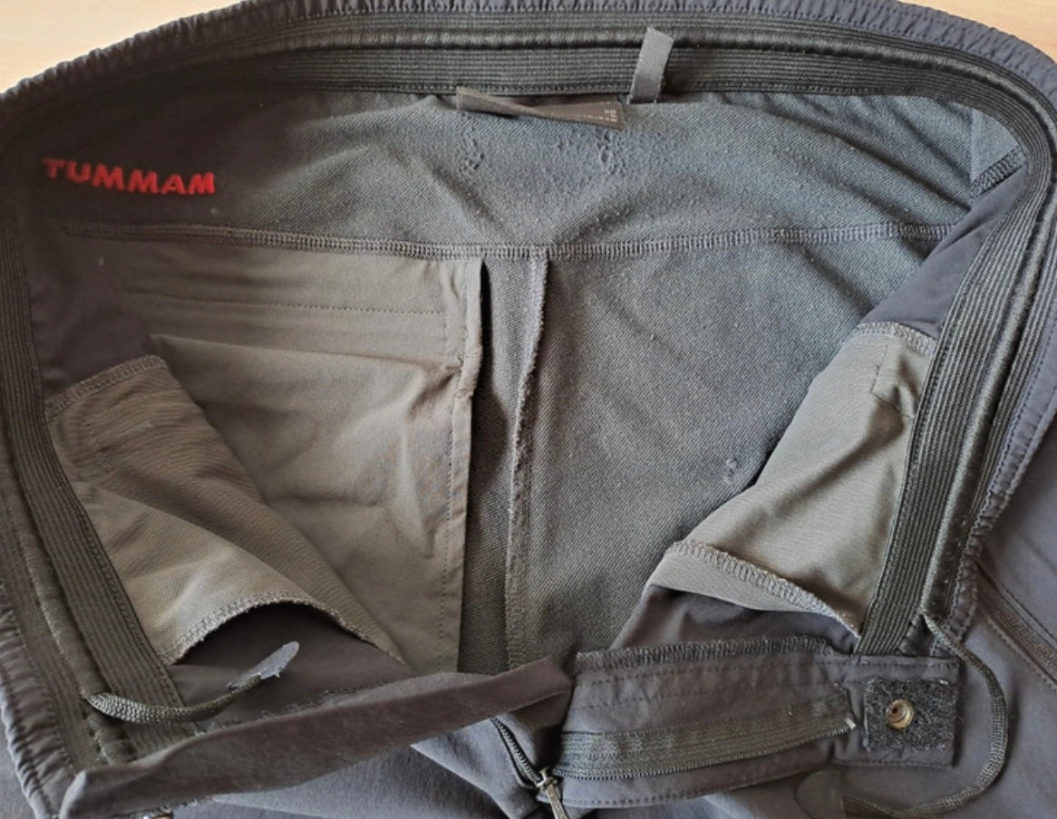 Elastische Trekking Hose Mammut (S Herren) wasserdicht schwarz grau