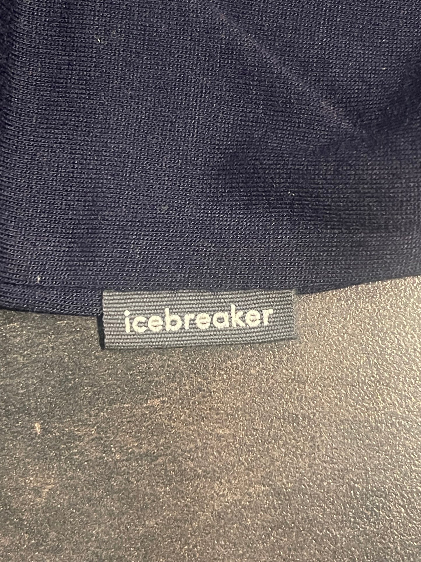 Merino T-Shirt von Icebreaker (XL Herren) dunkelblau Print