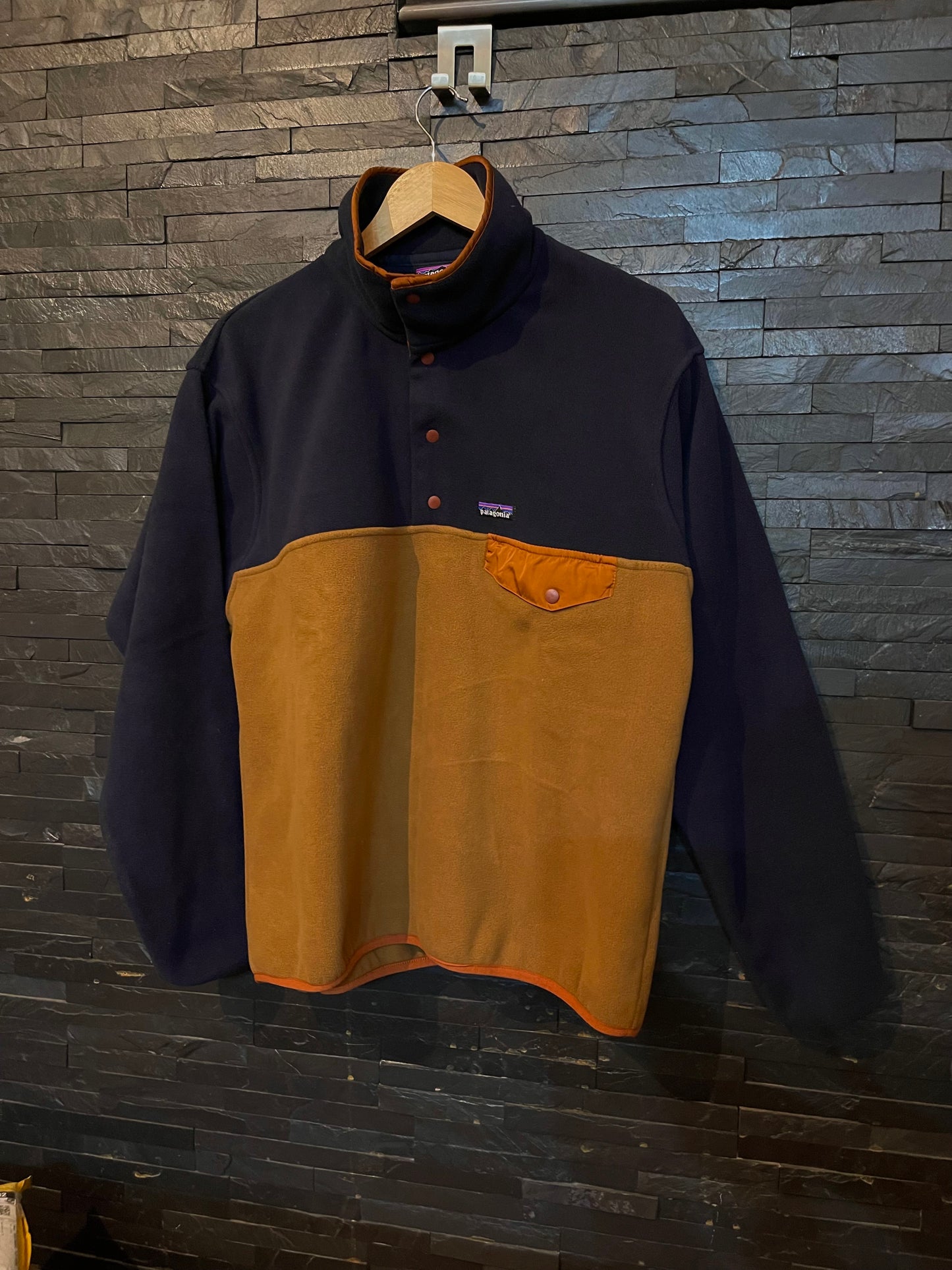 Fleece Pullover Patagonia Synchilla (S Herren / M Damen) marineblau braun