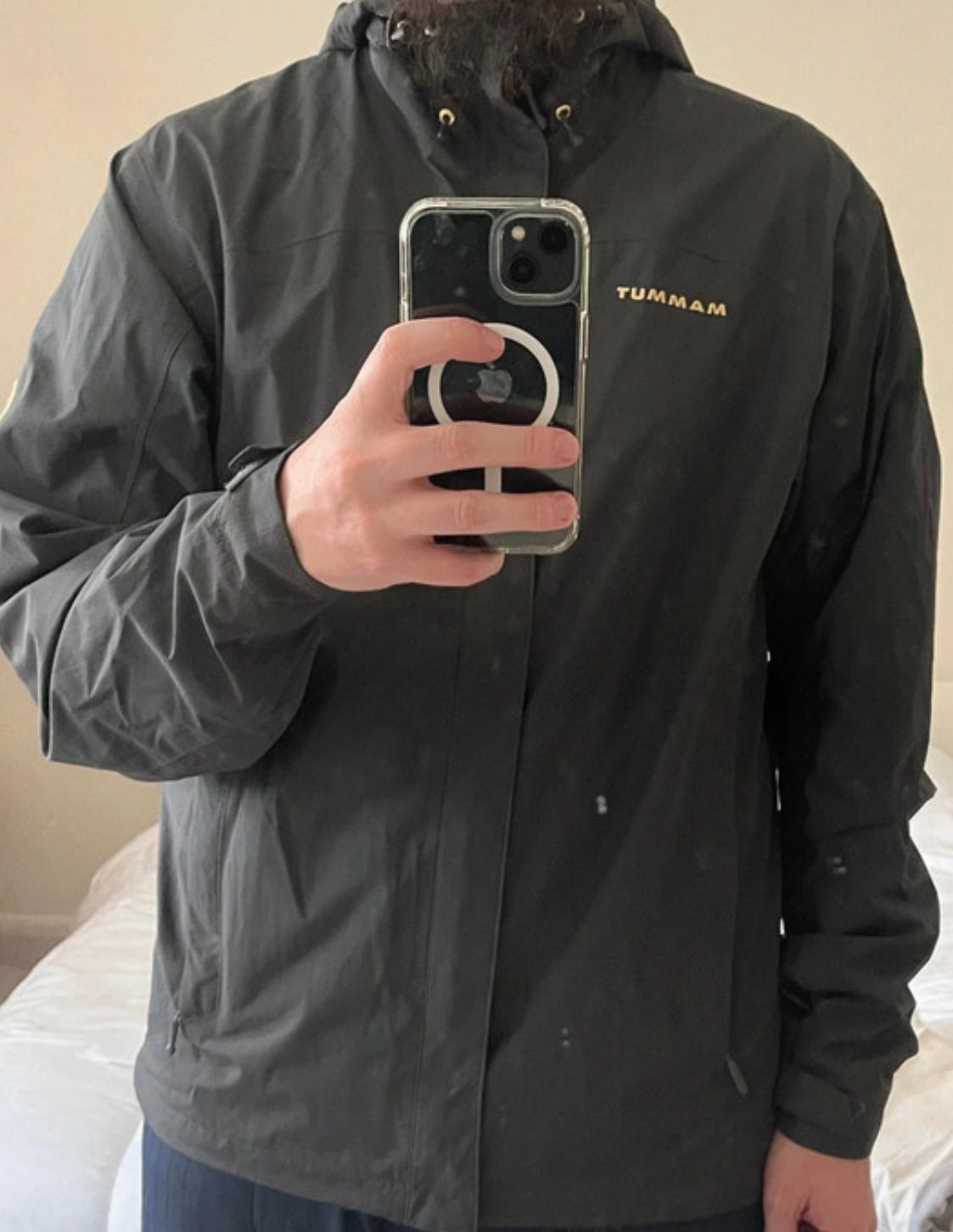 Regen Jacke von Mammut (L Herren) Anthrazit mit Membran