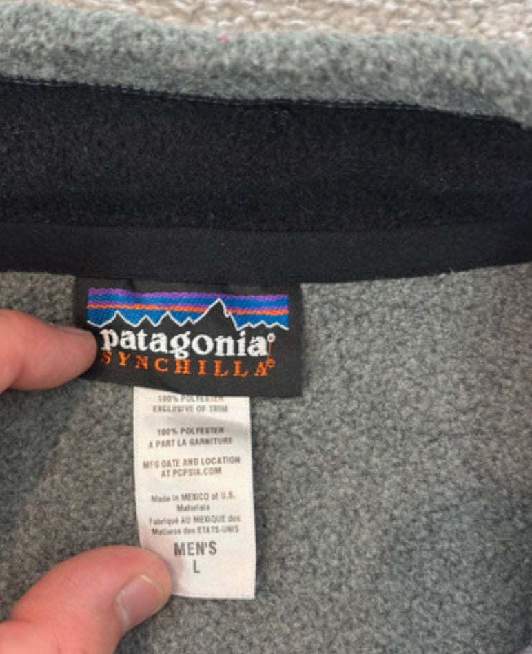 Patagonia Fleece Weste (L Herren) Synchilla grau