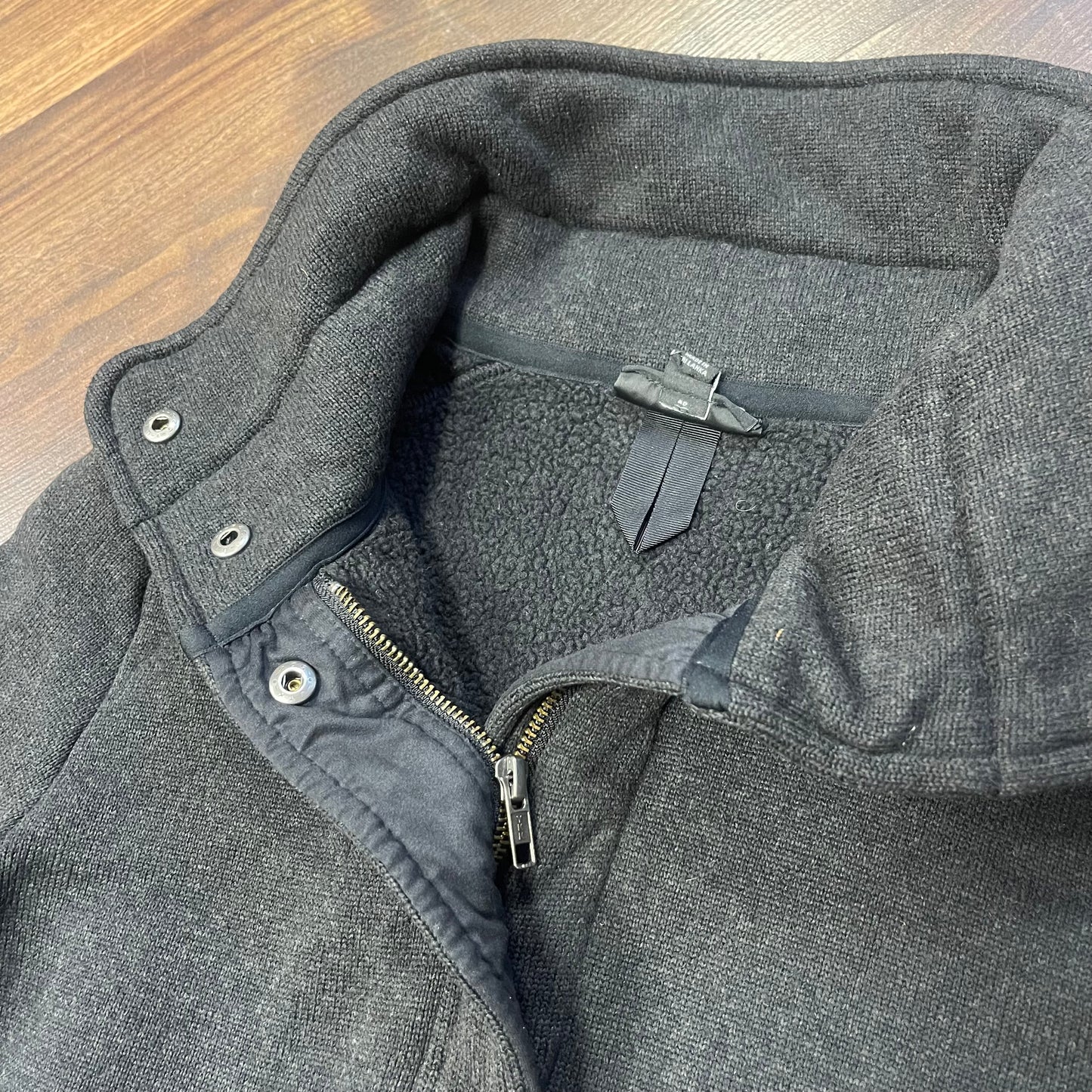 Kurzer Mantel Patagonia (XS / S Damen) Parka mit Strickoptik schwarz