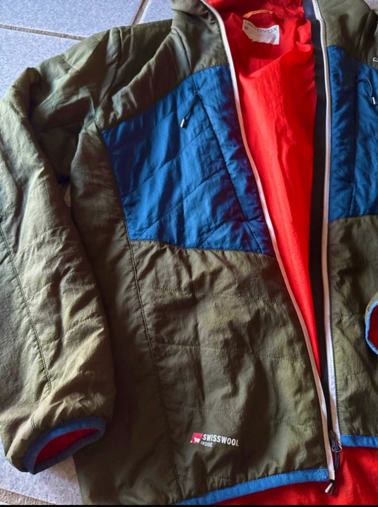 Isolations Jacke Ortovox (M Herren) Swisswool dunkelgrün blau