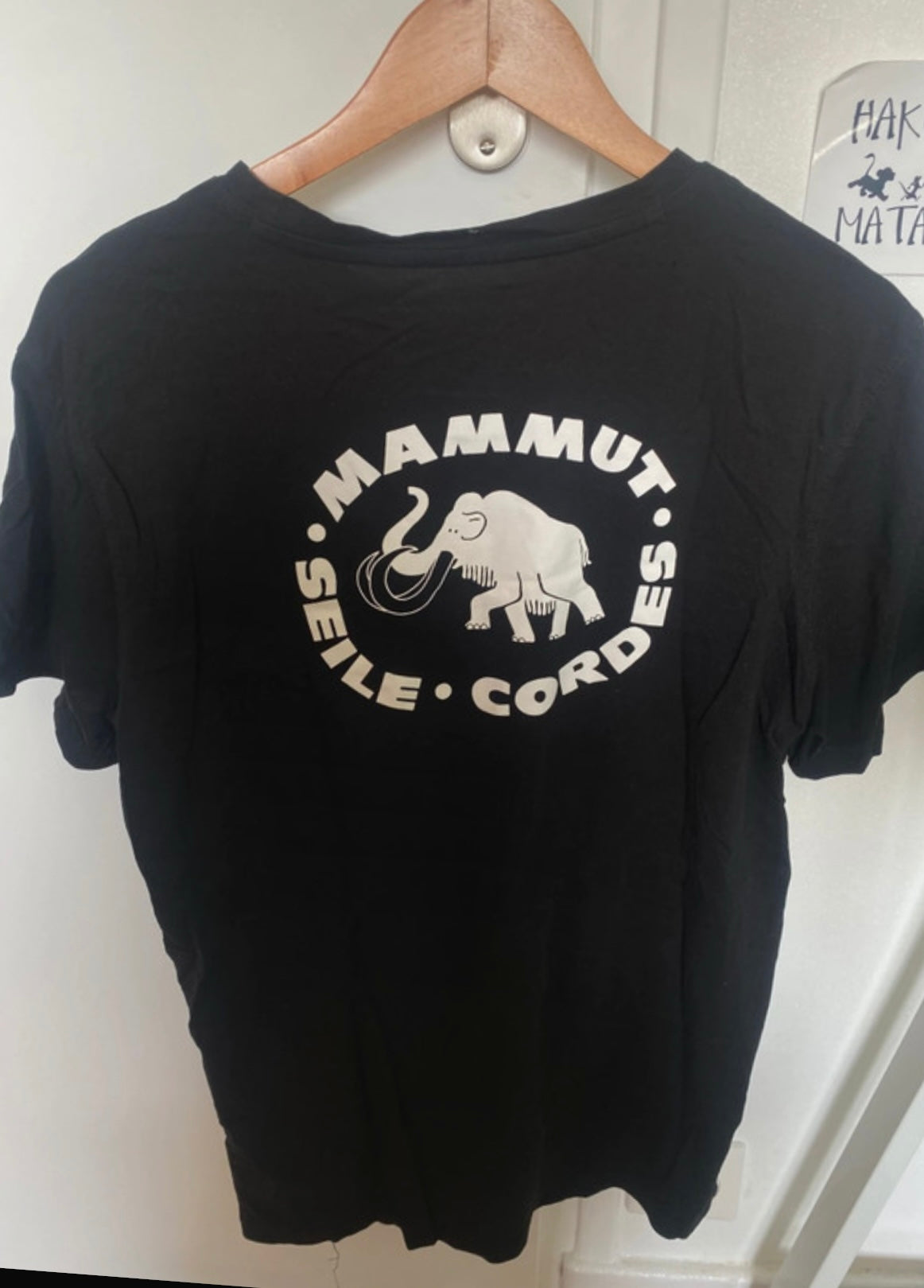 Mammut T-Shirt (Herren L) Baumwolle schwarz mit Backprint
