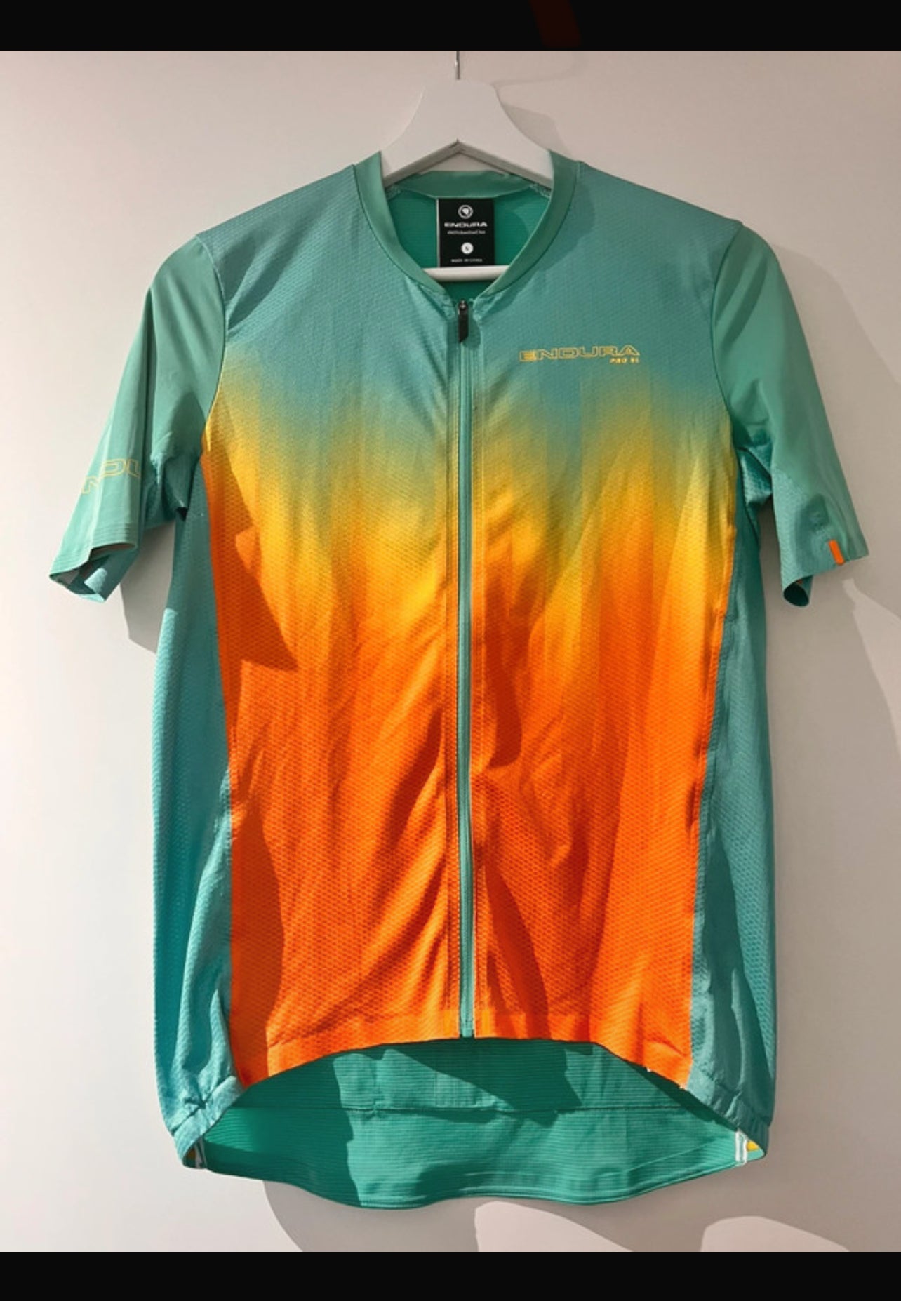 Radtrikot von Endura (M Herren) blau orange Print