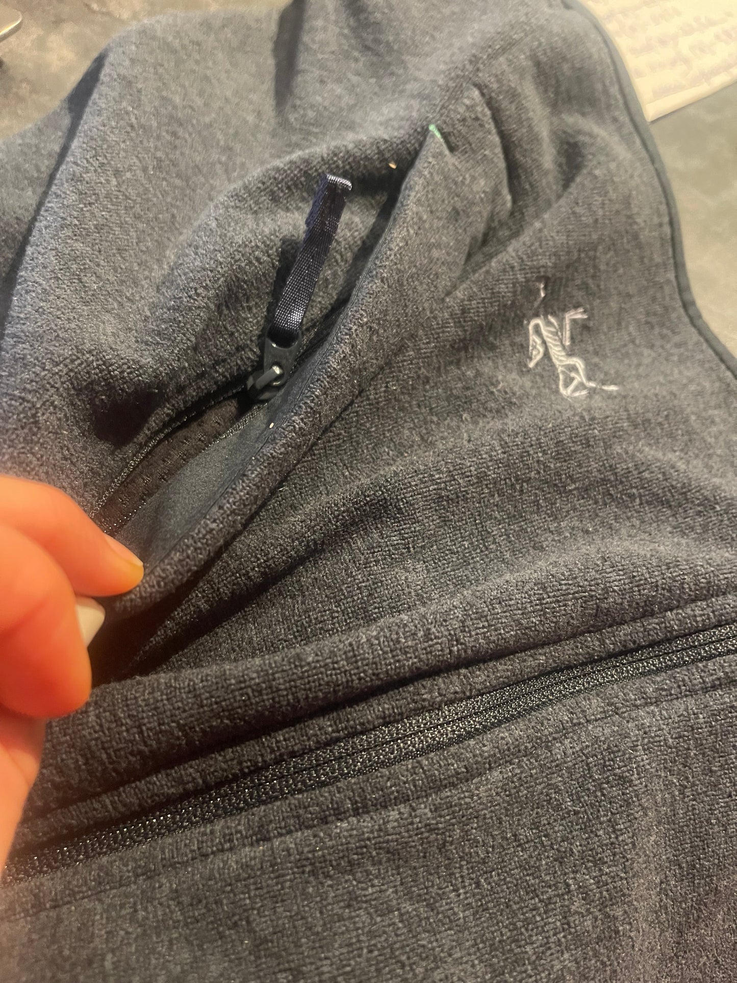 Fleece Jacke von Arcteryx (L Damen) Zipper Hoodie grau