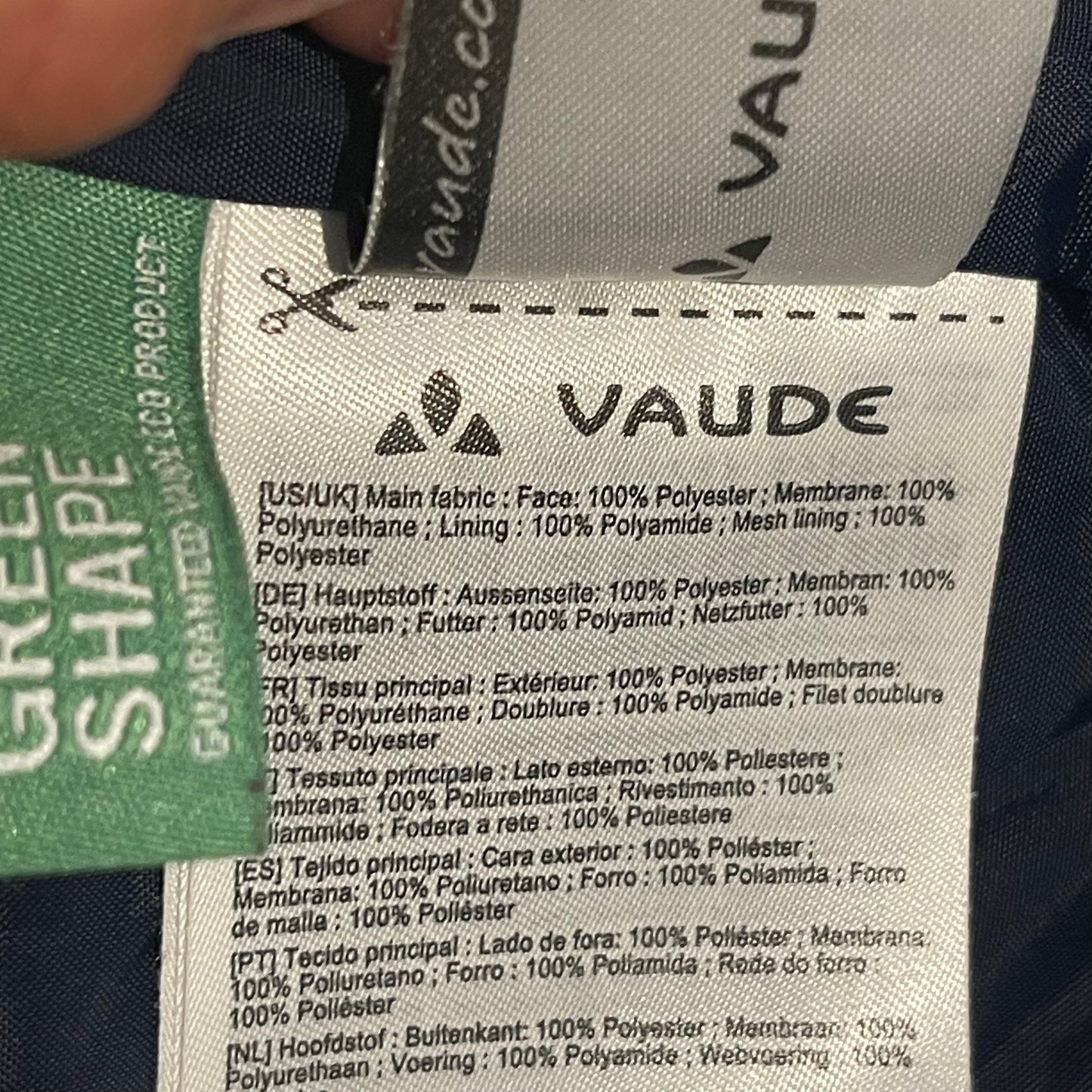 Outdoor Regen Jacke von Vaude (XL Herren ) dunkelblau