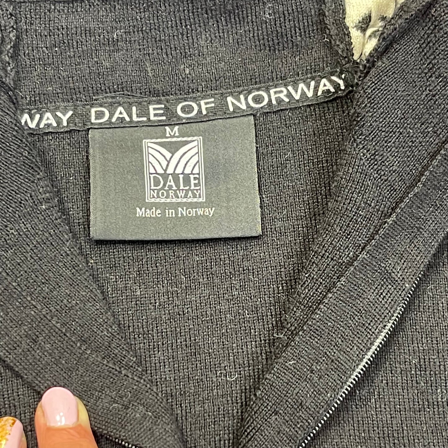 Merino Strick Pullover Dale of Norway (M Damen) schwarz weiß
