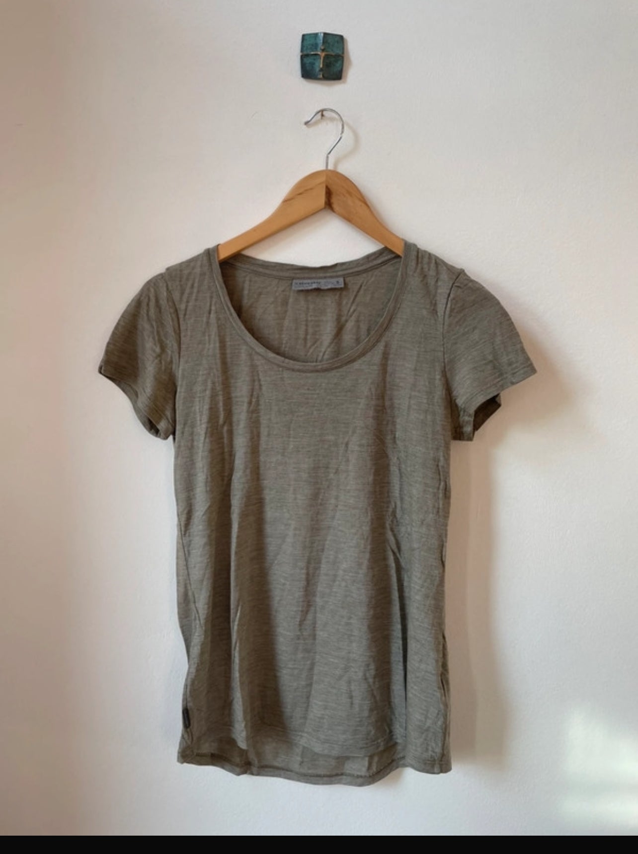 Kurzarm T-Shirt von Icebreaker Merino (S Damen) khaki meliert