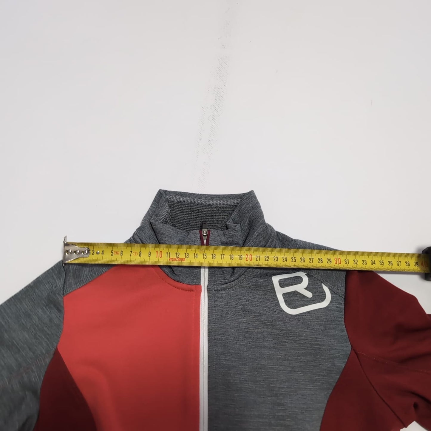 Merino Longsleeve von Ortovox (S) 1/3 Zipper Thermo Funktionsshirt rot grau