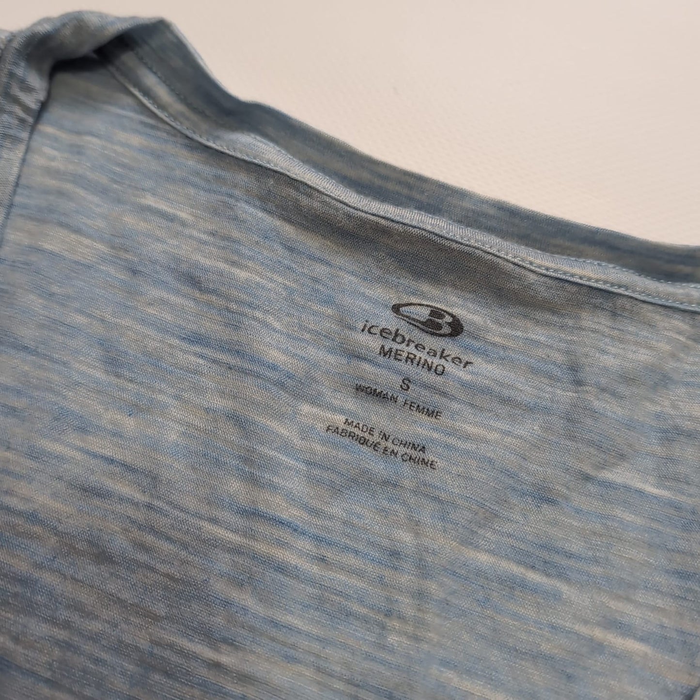 T-Shirt von Icebreaker Merino (S Damen) blau mit Print