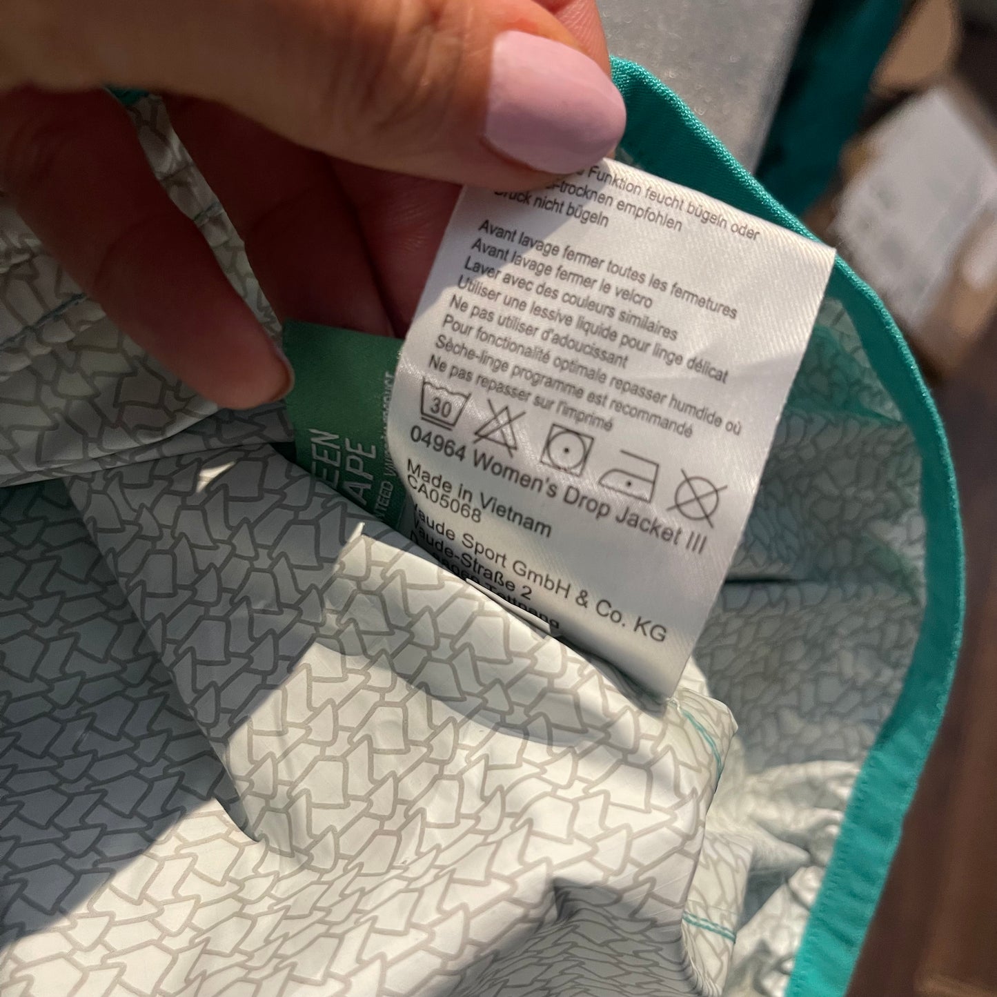 Rad Regen Jacke von Vaude (S Damen) Hardshell türkis