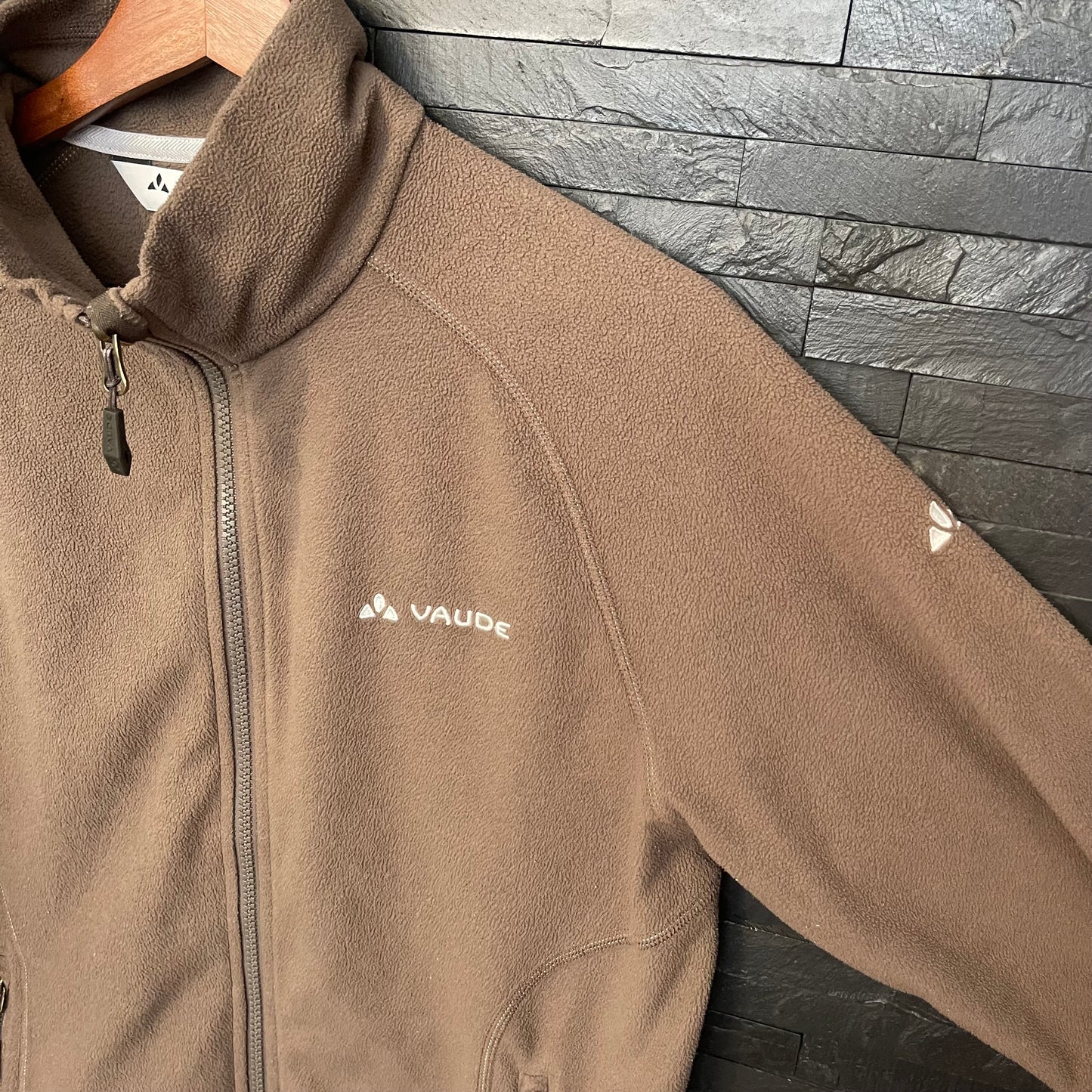 Vaude Zipper Jacke ( Damen XL /Herren M-L) Fleece braun