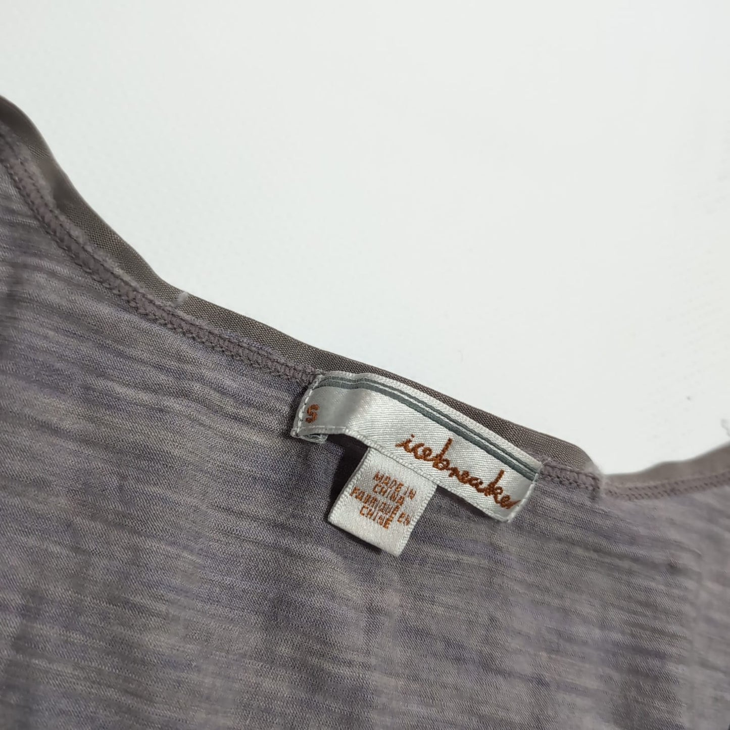 Langarm Shirt Icebreaker (S Damen) Merino 180 Longsleeve grau