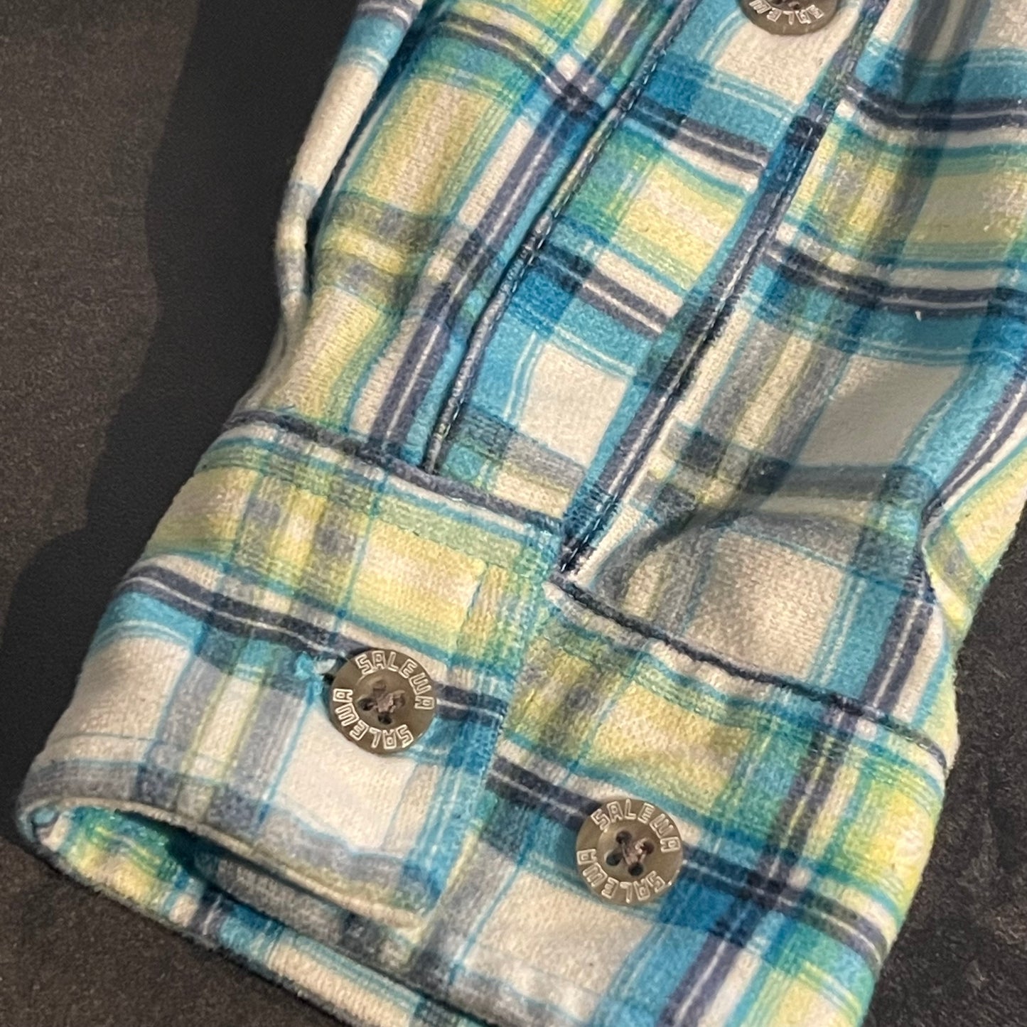 Kariertes Flanell Hemd von Salewa (S Herren) Polarlite weiß blau