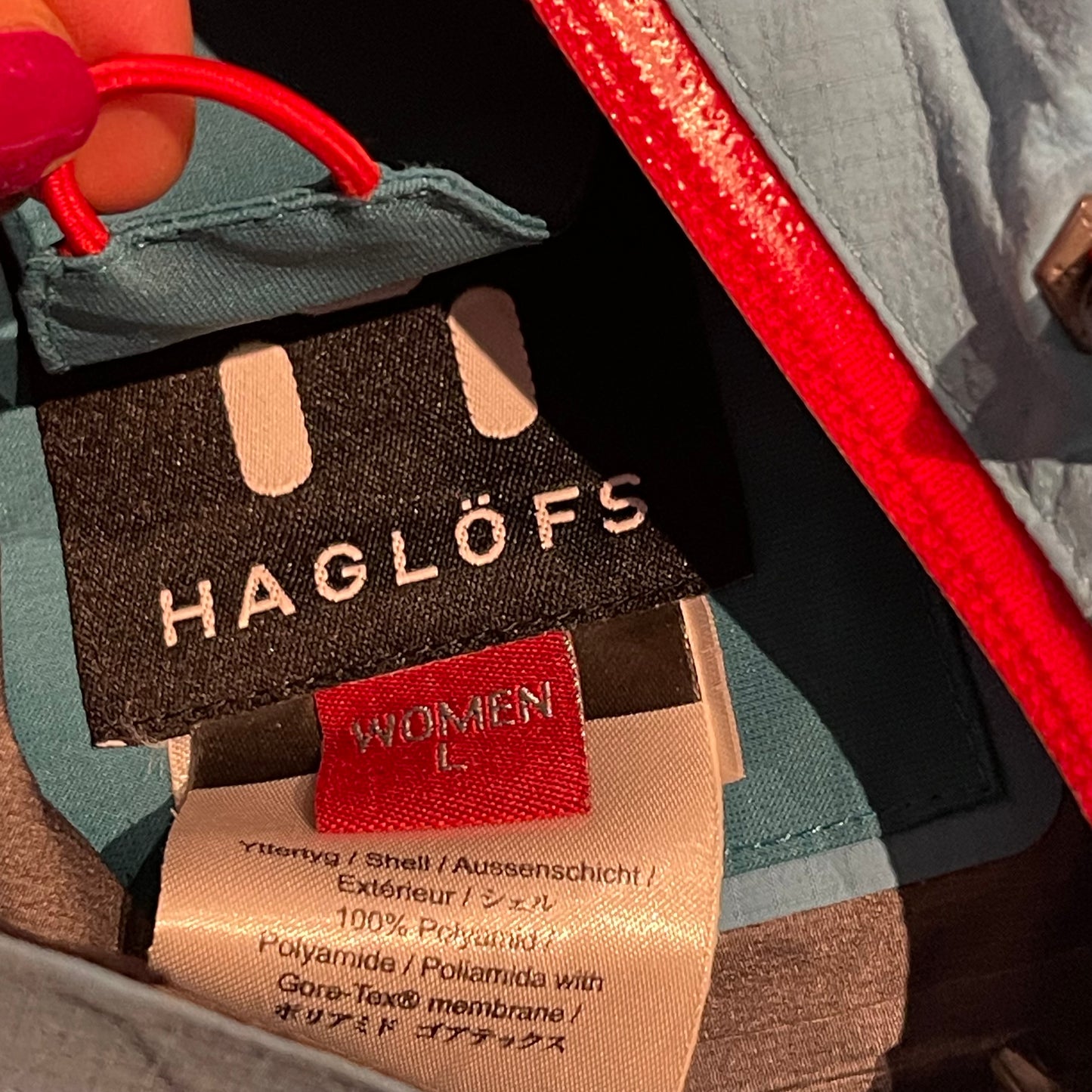Leichte Regen Jacke von Haglöfs (L Damen) GoreTex türkis