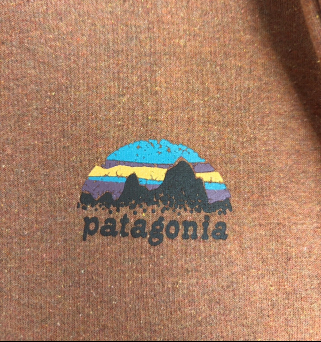 Uprisal Fleece Jacke Patagonia (L Herren /XL Damen) Hoodie ocker Backprint