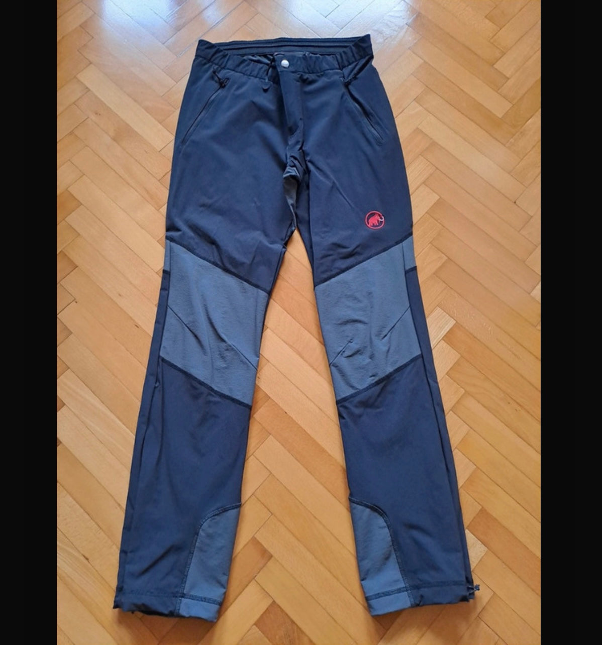 Elastische Trekking Hose Mammut (S Herren) wasserdicht schwarz grau