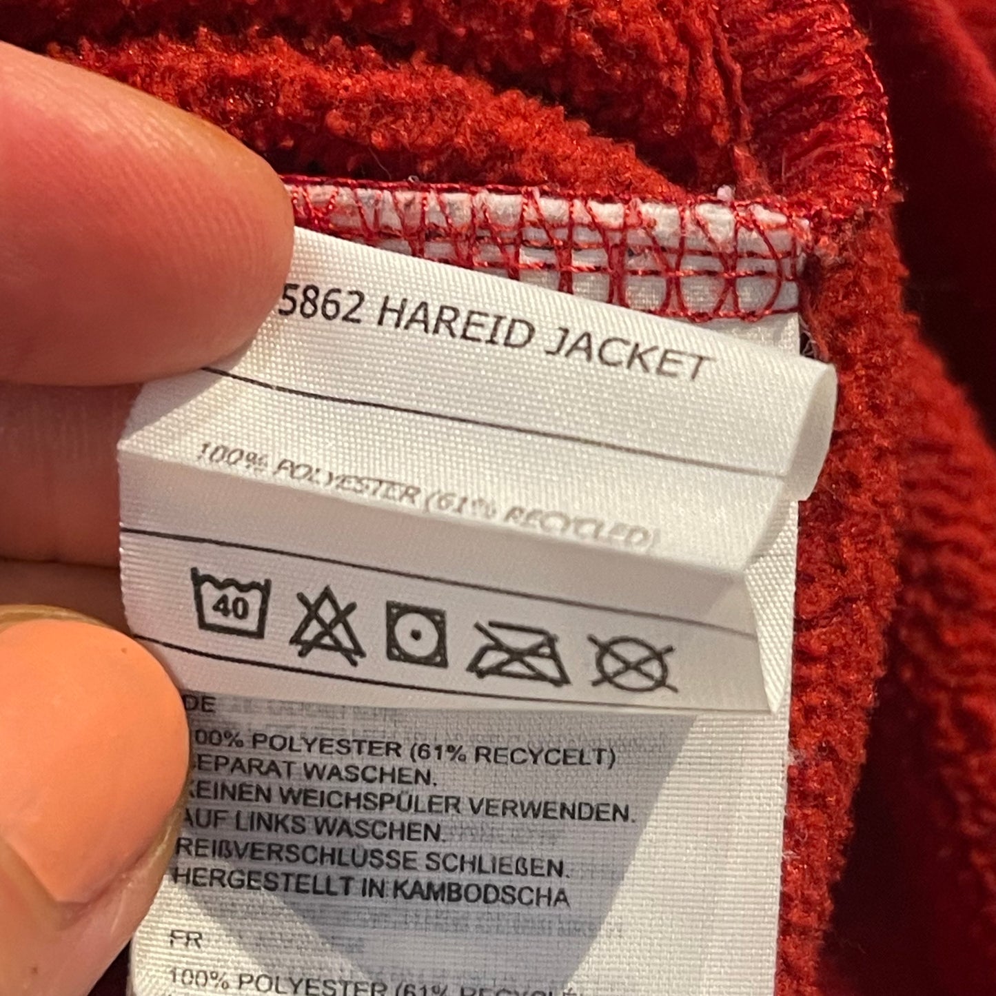 Fleecejacke Bergans of Norway (XL Damen) Hoody Sweatshirt rot