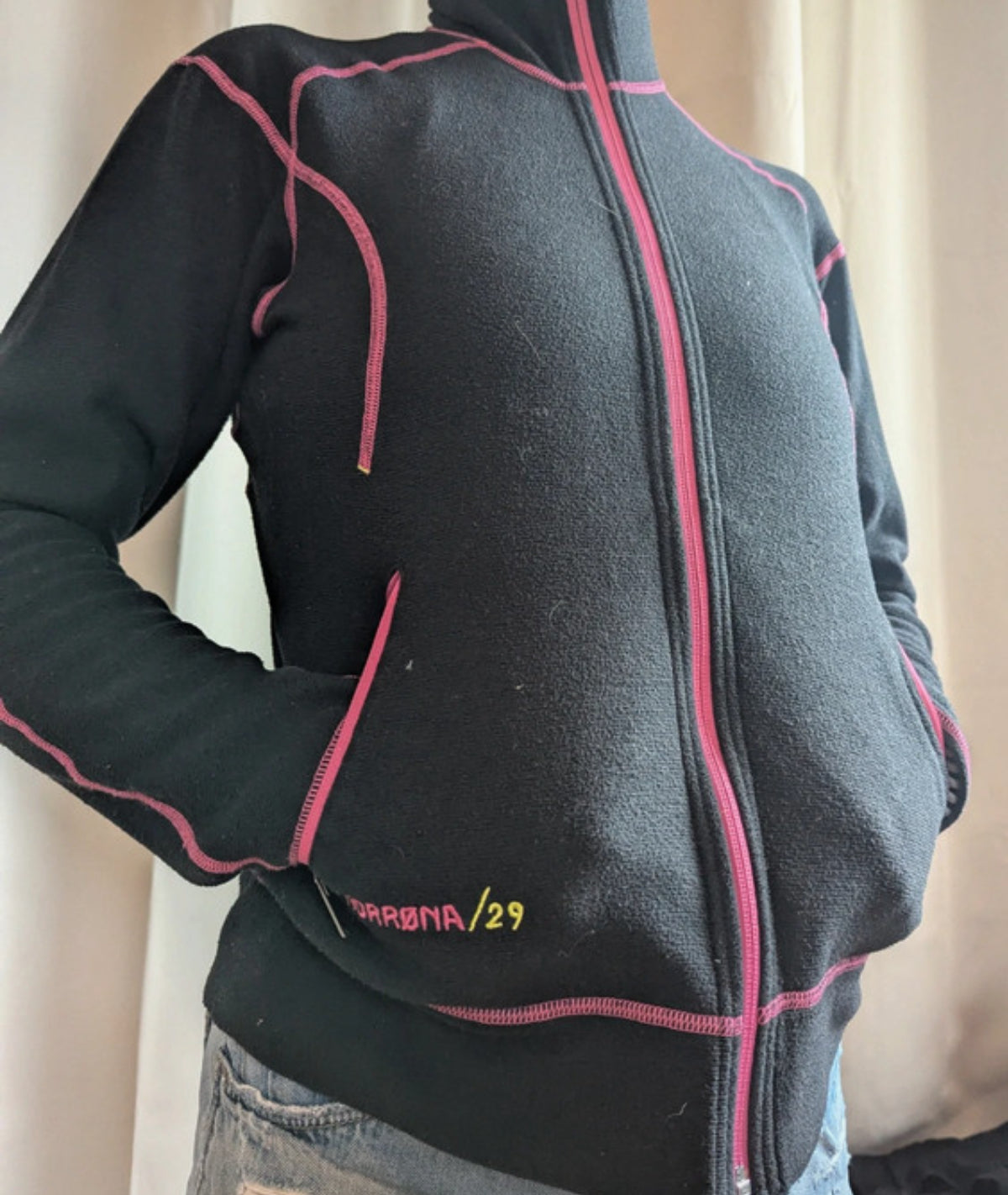 Fleece Jacke von Norrøna (M Damen) Zip Hoodie Warm1 schwarz