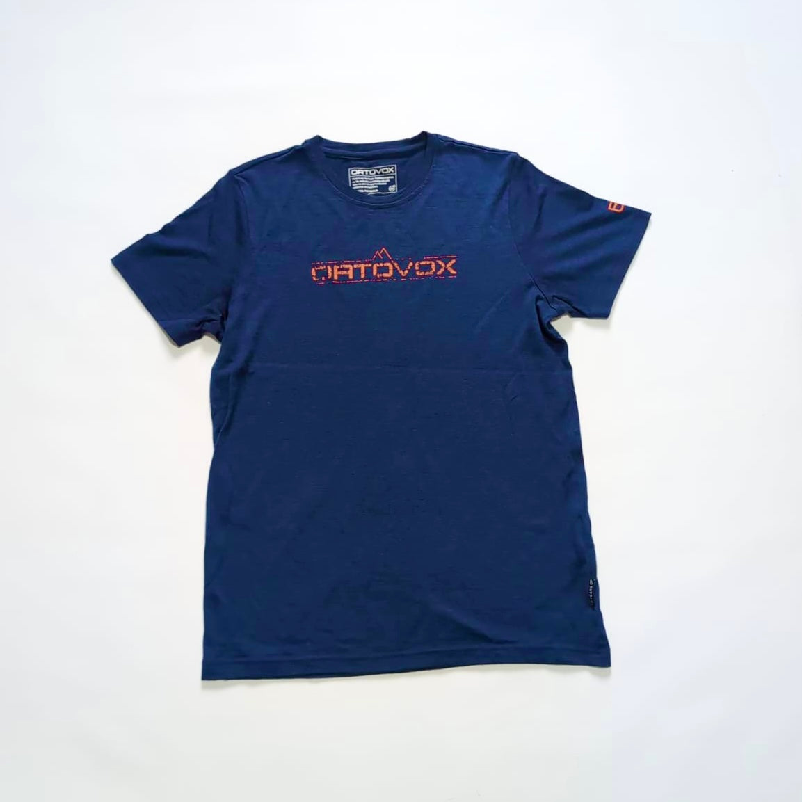 Pure Merino T-Shirt von Ortovox (M Herren) dunkelblau mit Brustprint