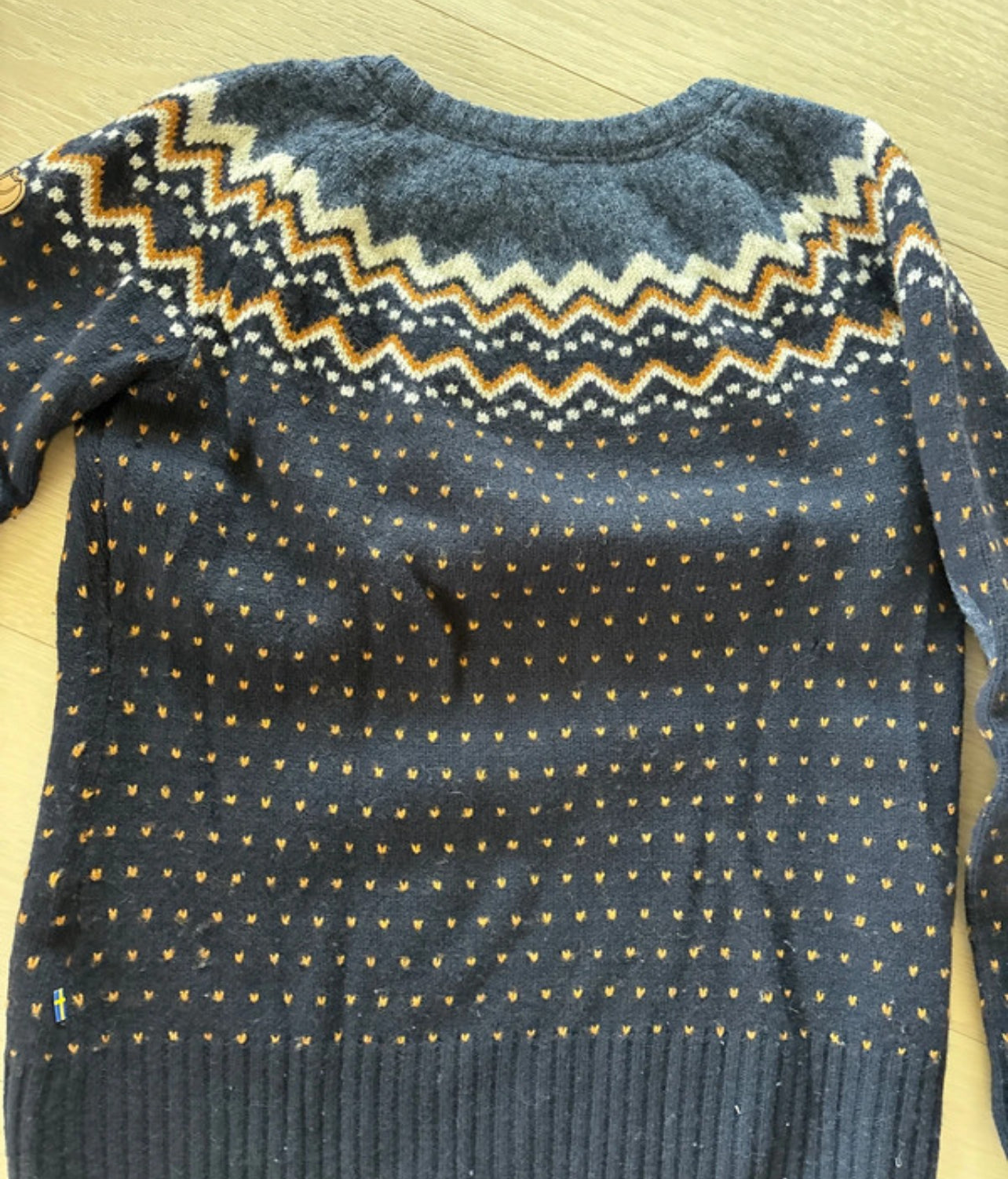 Strick Pullover Fjällräven pure Wolle ( XL Damen ) dunkelblau