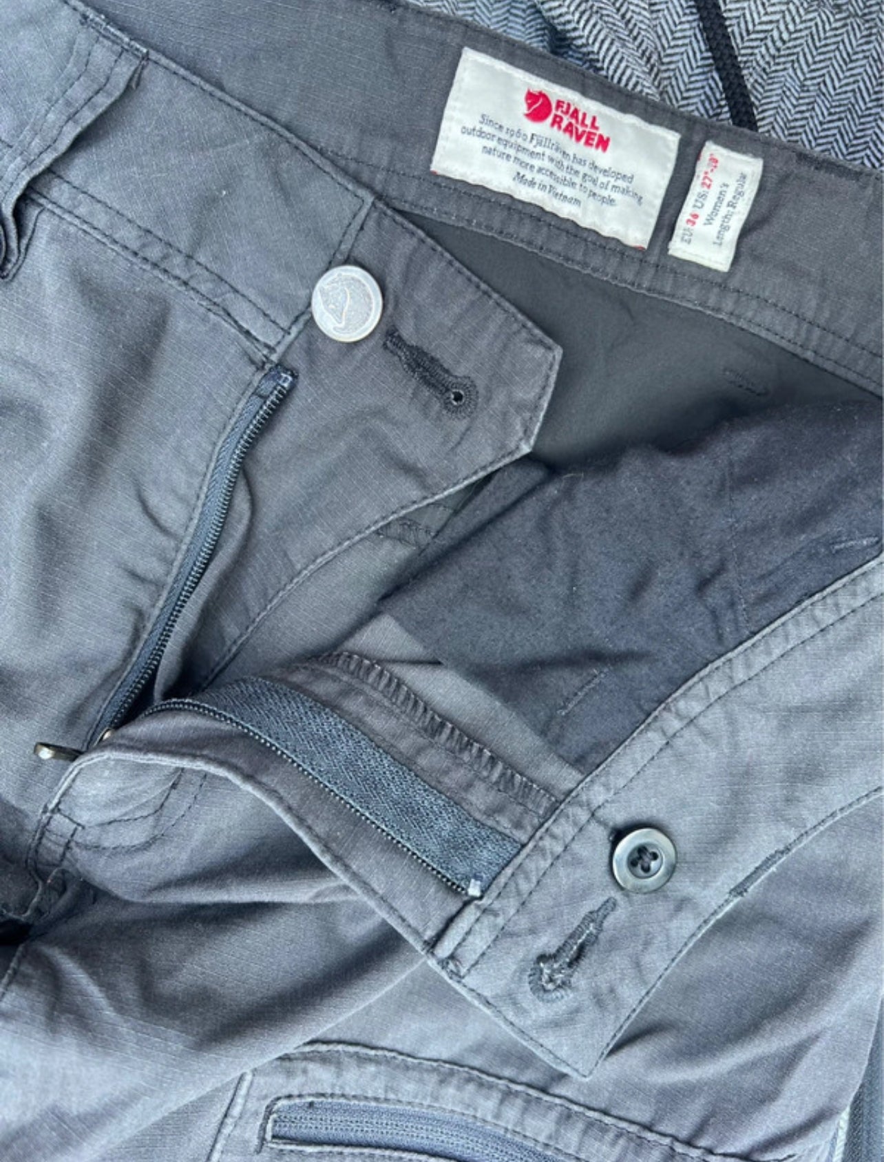 Trekking Hose Fjällräven (S Damen) wasserabweisend schwarz grau