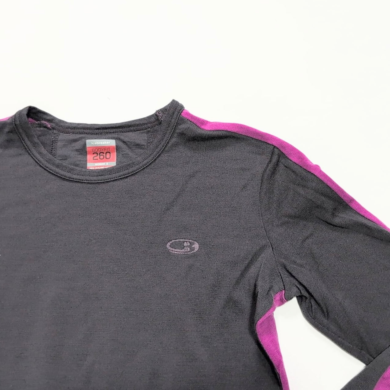 Merino Longsleeve Icebreaker 260 (S Damen) schwarz pink