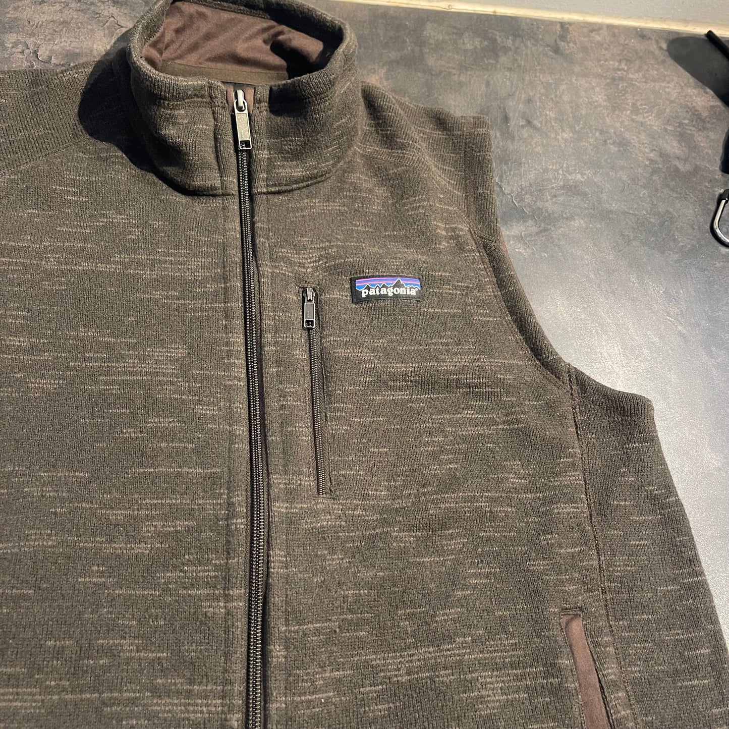 Weste von Patagonia (M Herren / L Damen) Strickoptik Fleece braun
