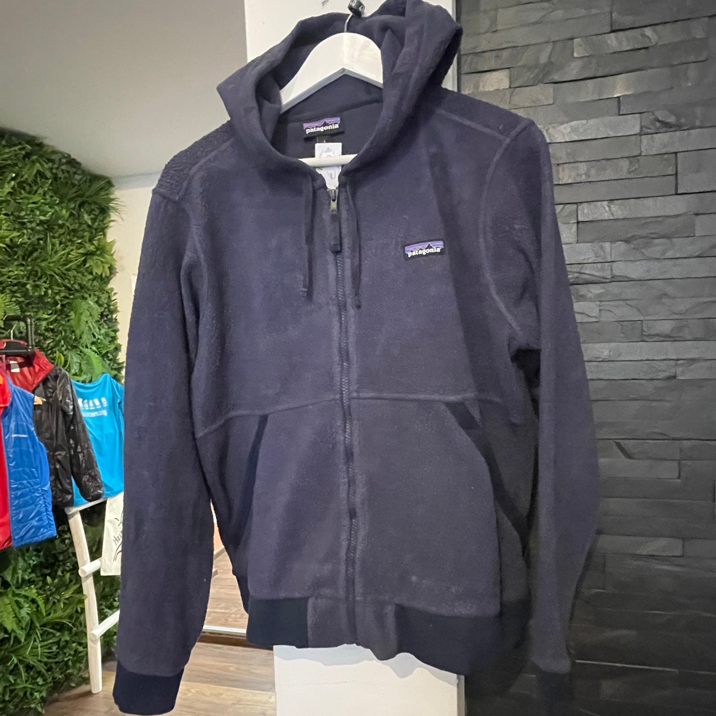 Fleece Jacke Patagonia (L Damen /M Herren) Retro Pile Hoodie dunkelblau
