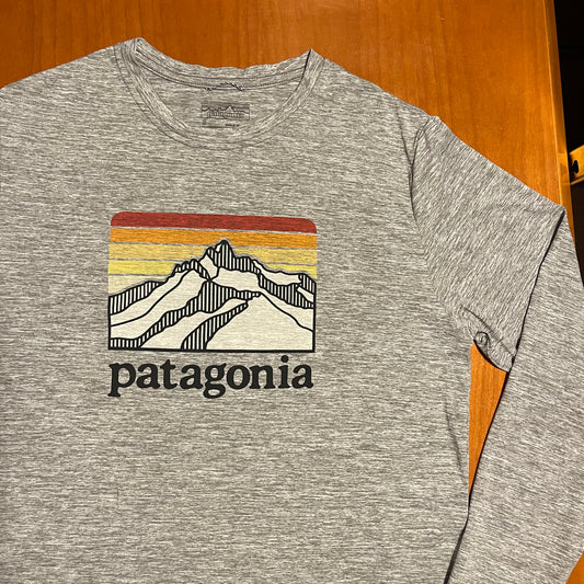 Longsleeve Patagonia S (Unisex) grau mit Print