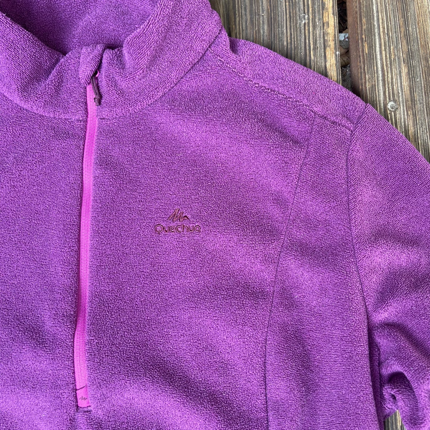 Neck Zip Pullover (Damen XL) Thermo-Longsleeve lila