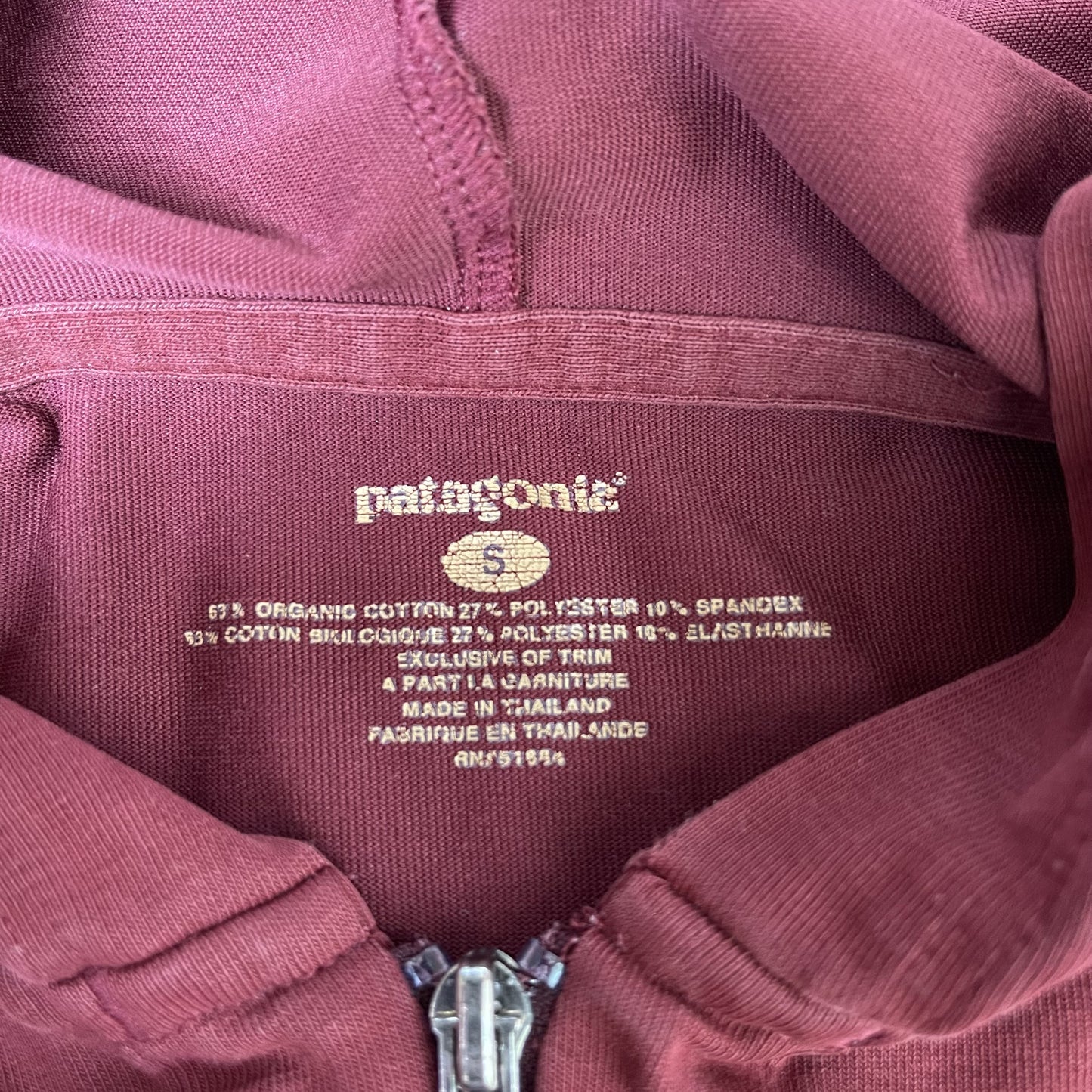 Patagonia Hoodie (S Damen) Kapuzenjacke Baumwolle bordeaux