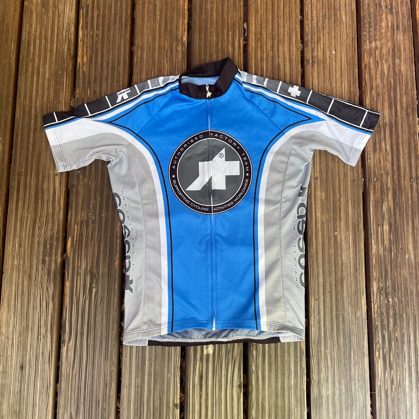 Zipper Radtrikot von Assos (Herren M) blau