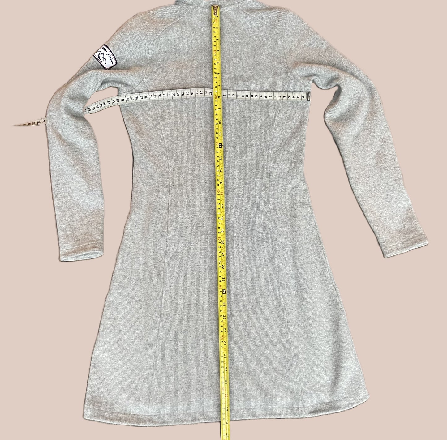 Warmes Kleid von Bergans aus Wolle grau S
