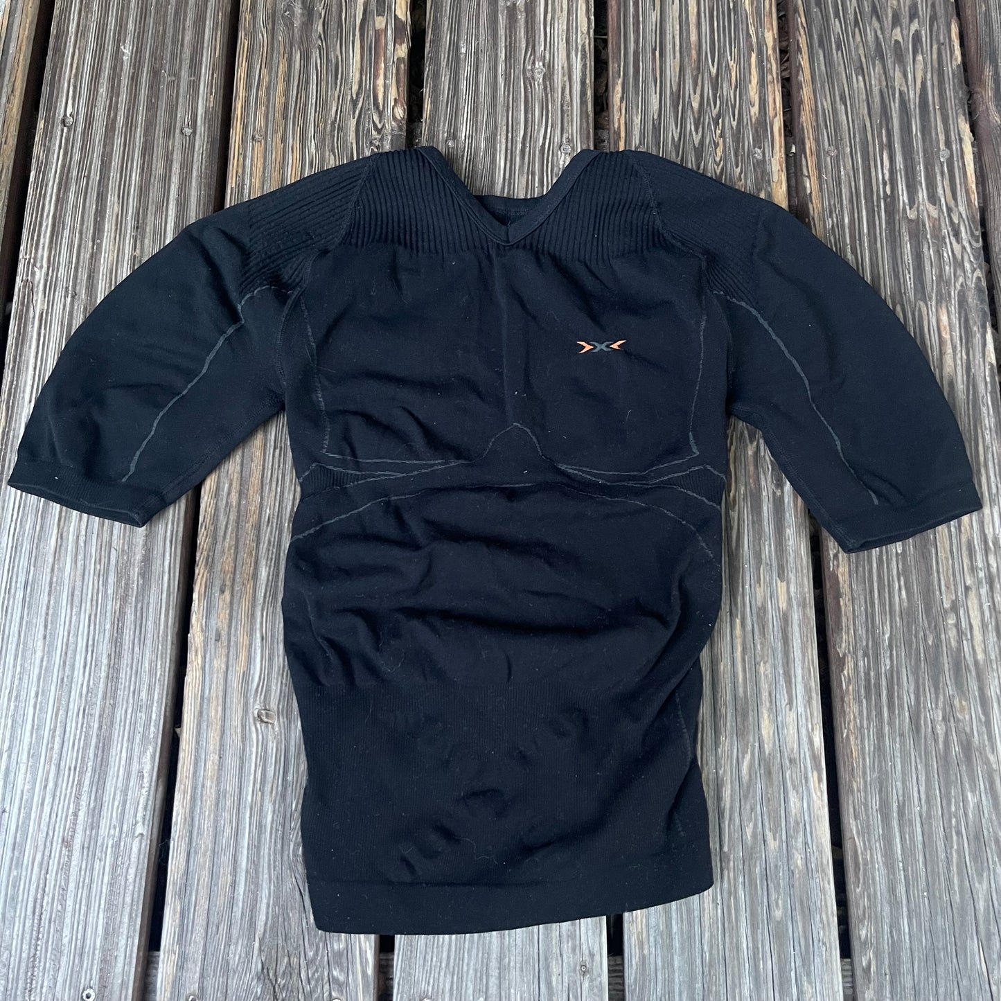 X-BIONIC Energizer Sport Shirt (XS /S Damen) Kompression Lauf Top schwarz