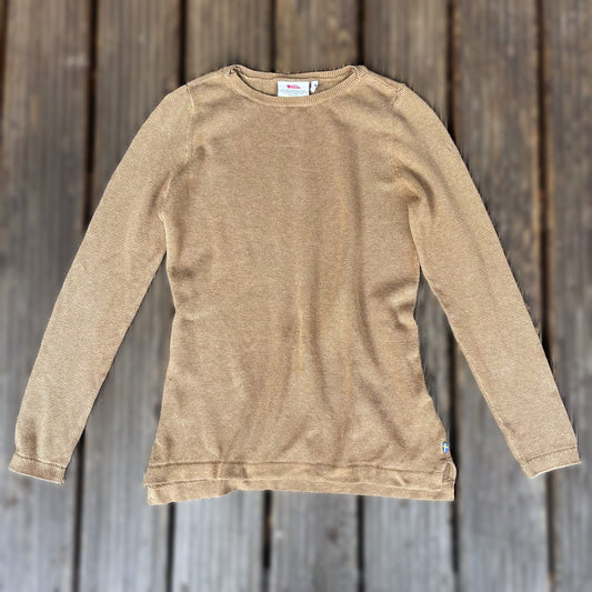 High Coast Knit Sweater / Pullover von Fjällräven in Größe S (Damen) hellbraun - wanderlich.com