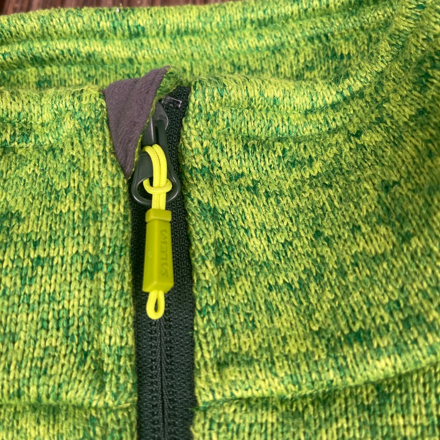 Fleece- Jacke von Salewa M (Herren) Zipper Sweatshirt grün
