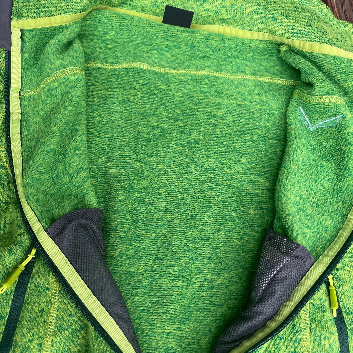 Fleece- Jacke von Salewa M (Herren) Zipper Sweatshirt grün