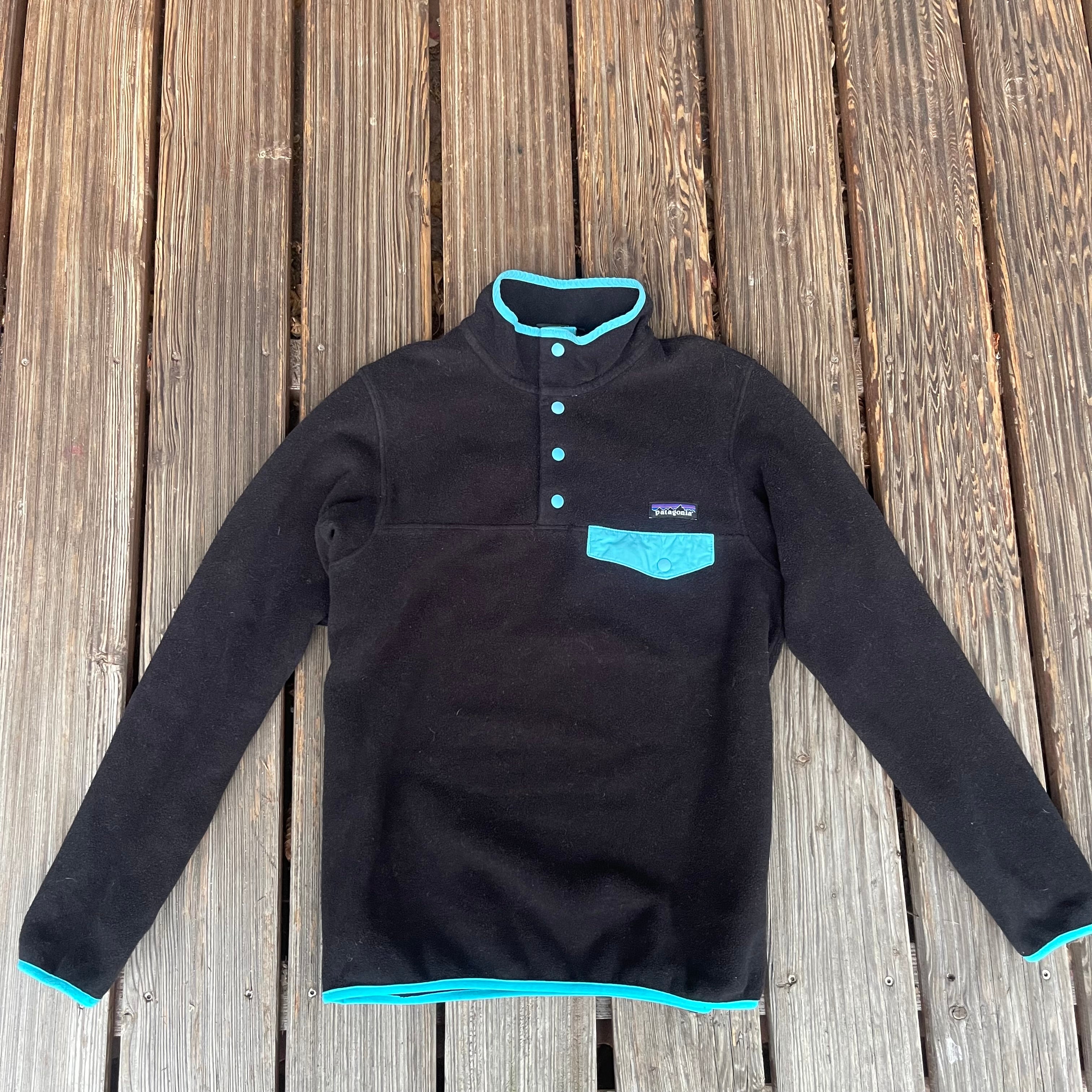 Black patagonia fleece pullover online