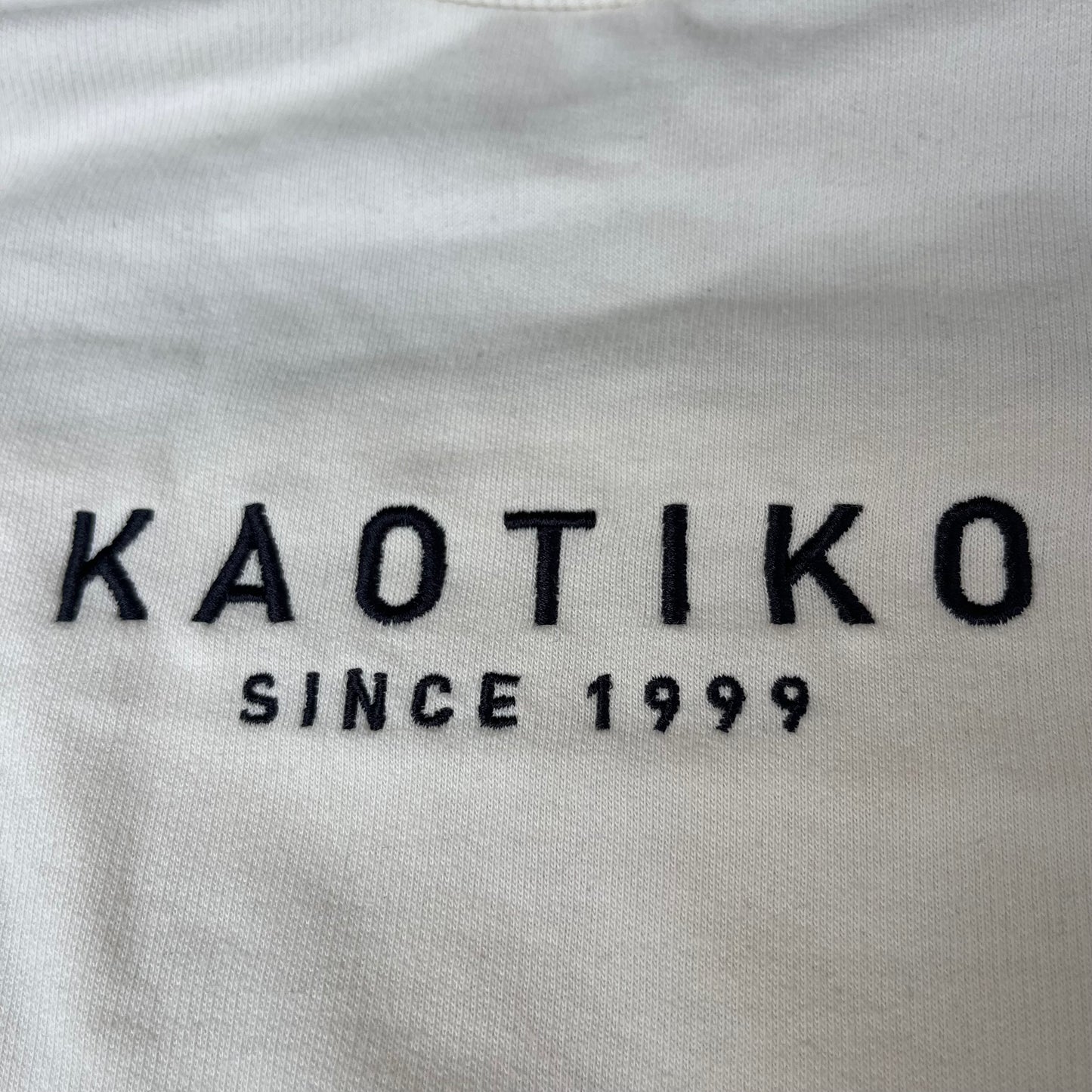Kaotiko Pullover (S) Sweatshirt weiß dunkelblau bunt