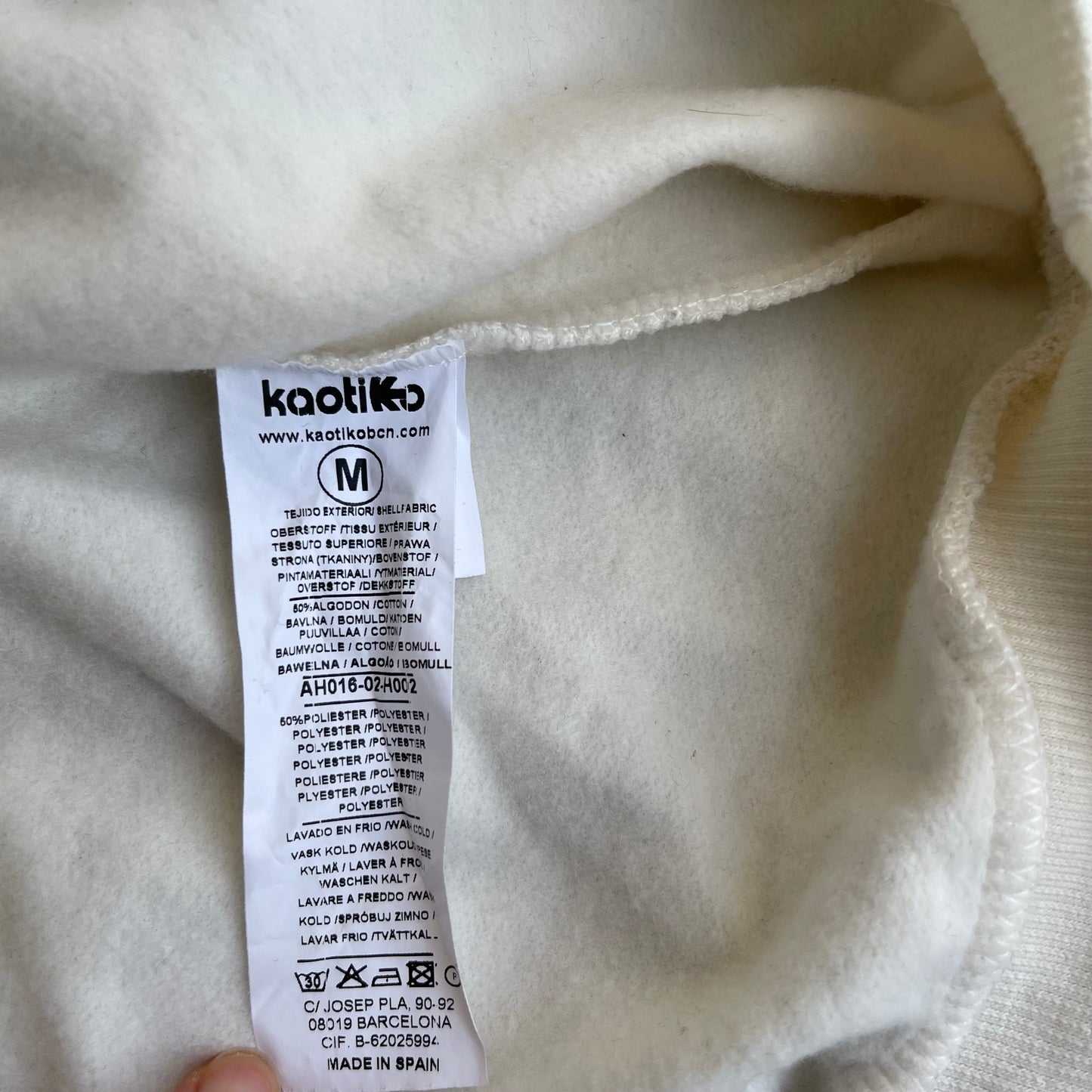 Kaotiko Pullover (S) Sweatshirt weiß dunkelblau bunt