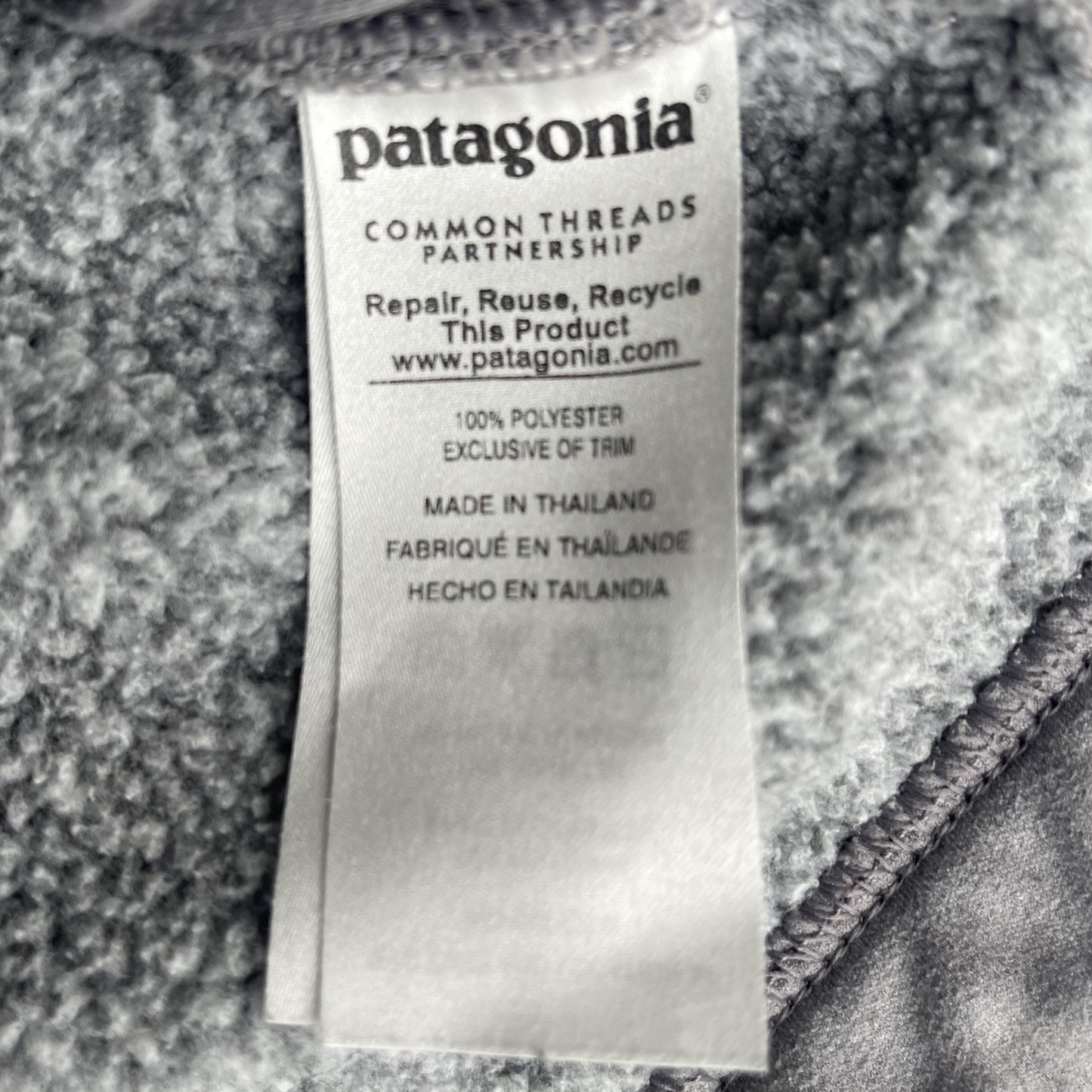Patagonia Fleece Jacke XS Damen Hoodie grau