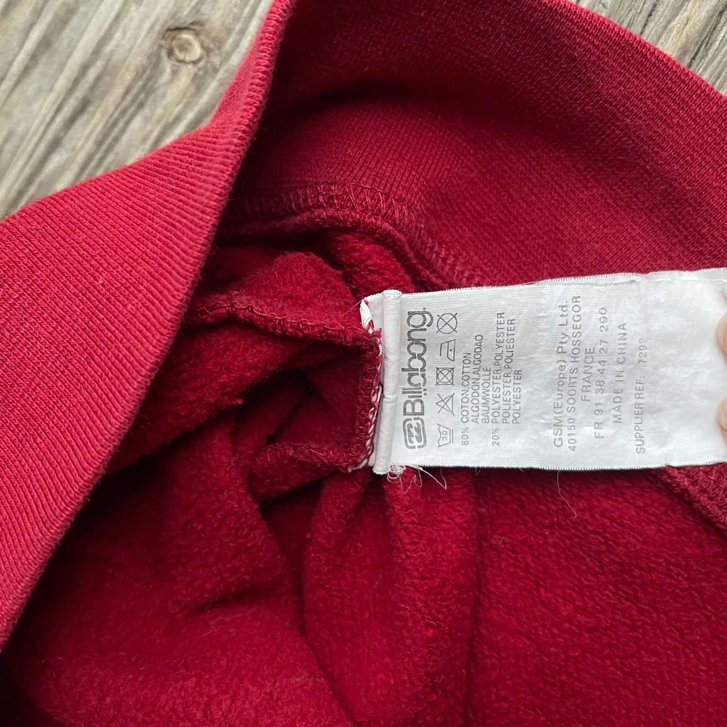 Fleece Jacke S Hoodie Baumwolle rot