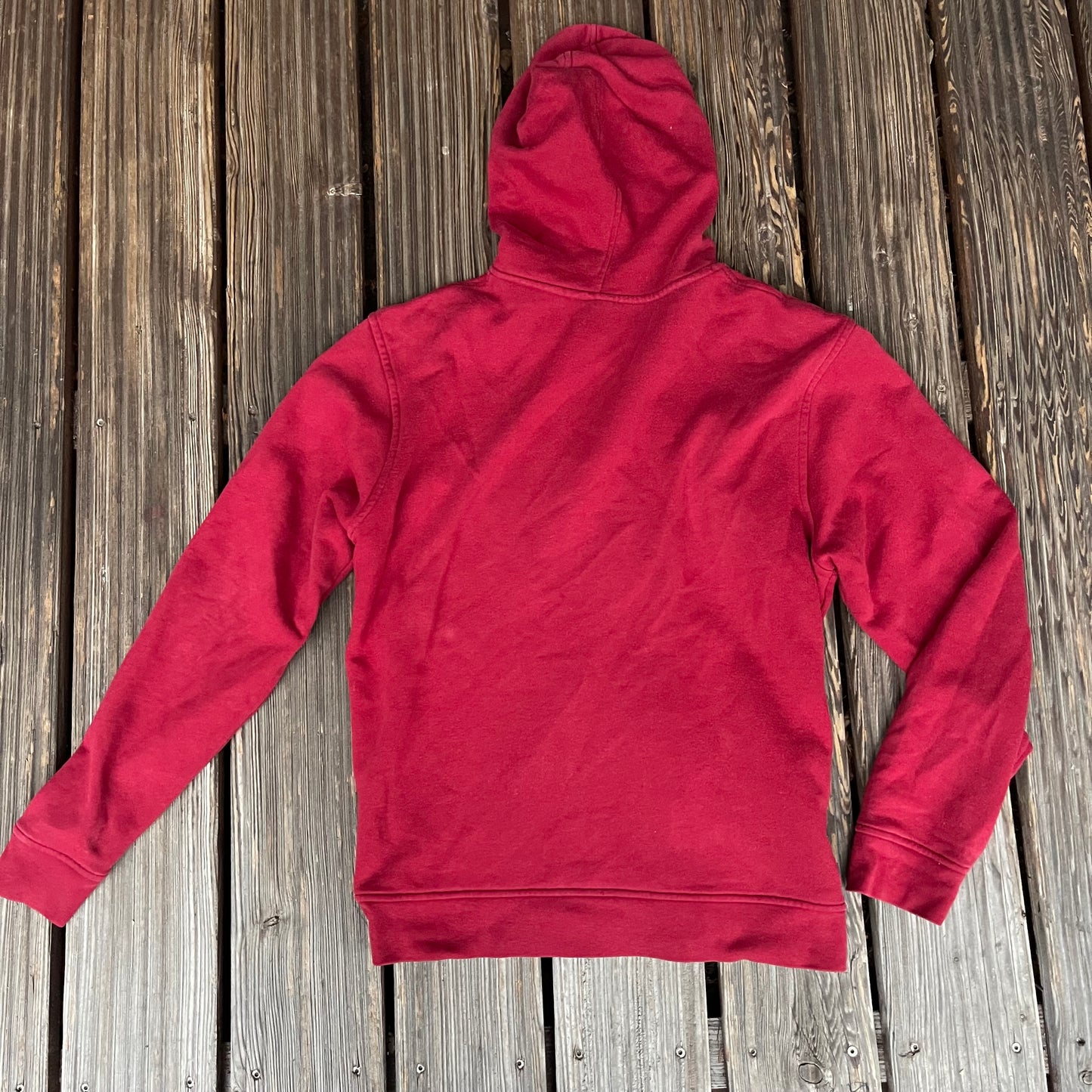 Fleece Jacke S Hoodie Baumwolle rot