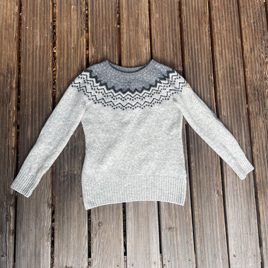 Strick- Pullover (S Damen) Fjällräven Övik Knit Sweater (Wolle) grau