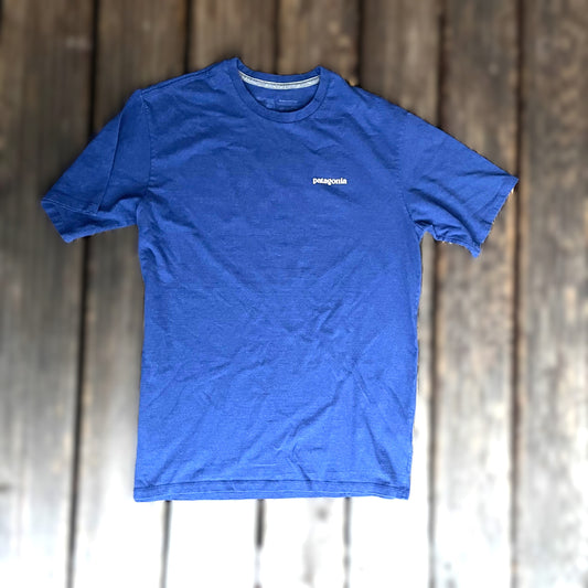 T-Shirt Patagonia Herren S dunkelblau Backprint