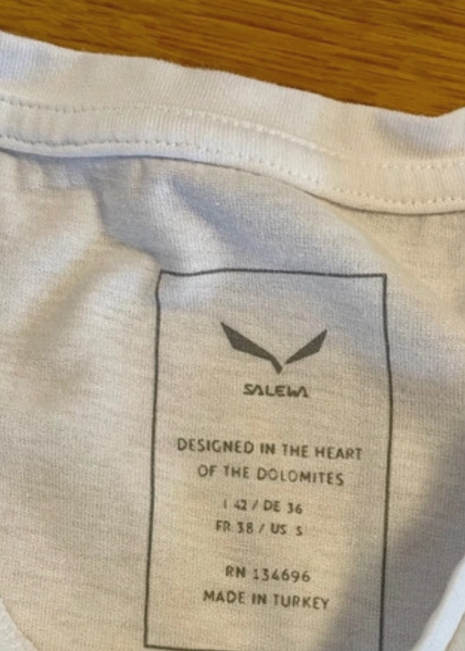 T-Shirt (S Damen) von Salewa Baumwolle weiß